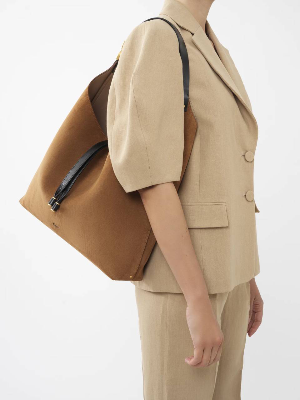 Оригінальна Leather Hobo Bag Chloe – боковий вид