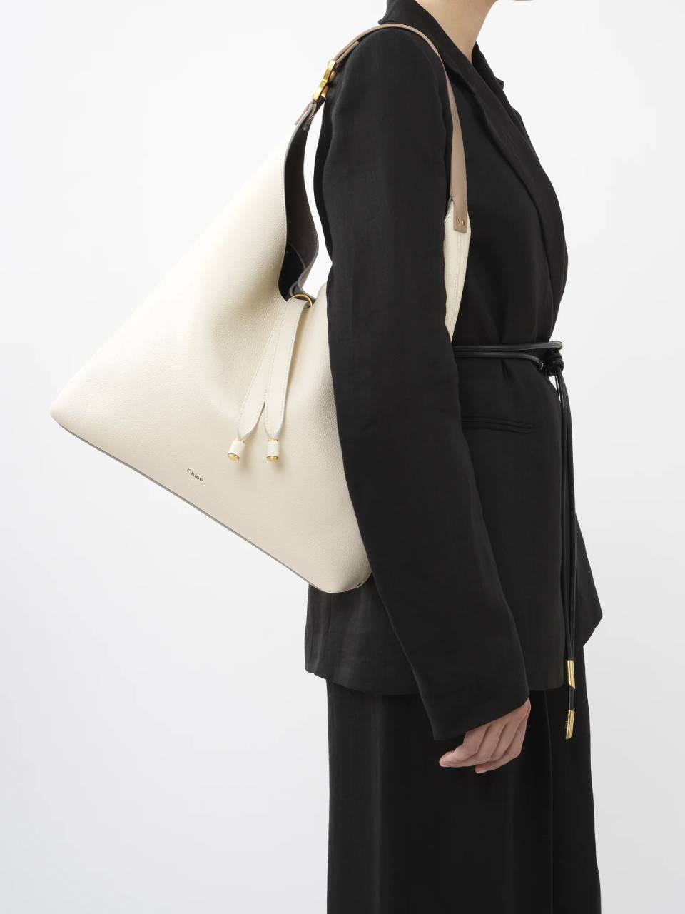 Оригінальна Leather Hobo Bag Chloe – боковий вид