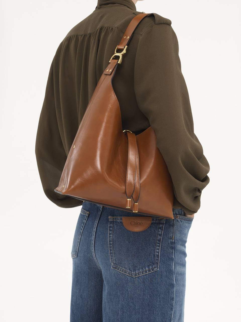 Оригінальна Leather Hobo Bag Chloe – вид ззаду