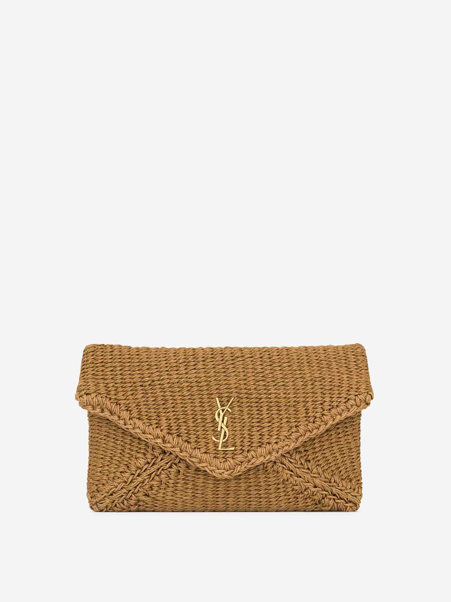 Оригінальна Raffia Pochette Clutch Saint laurent – боковий вид