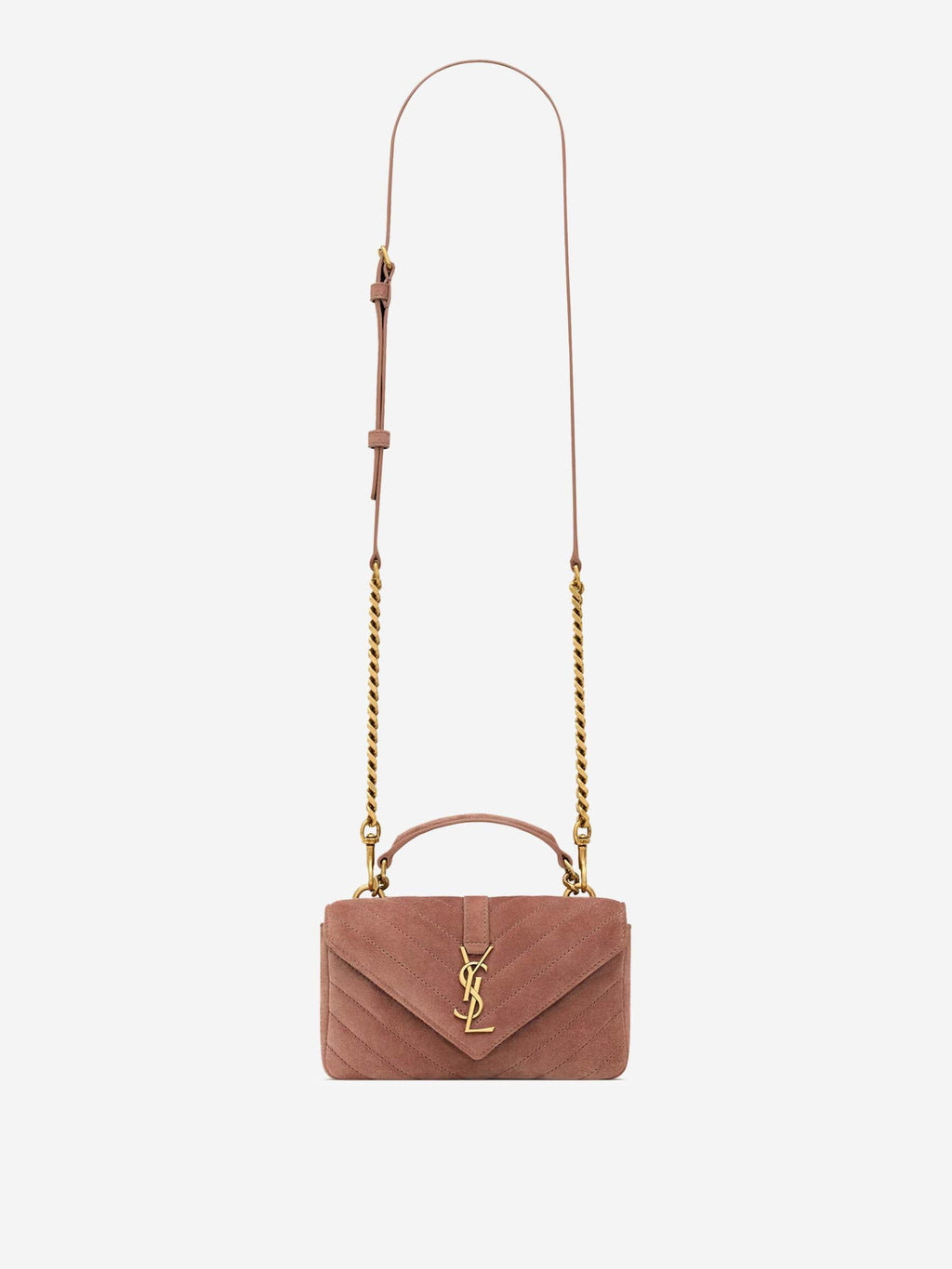 College Suede Shoulder Bag Saint laurent оригінал – Купити в Україні – вид ззаду
