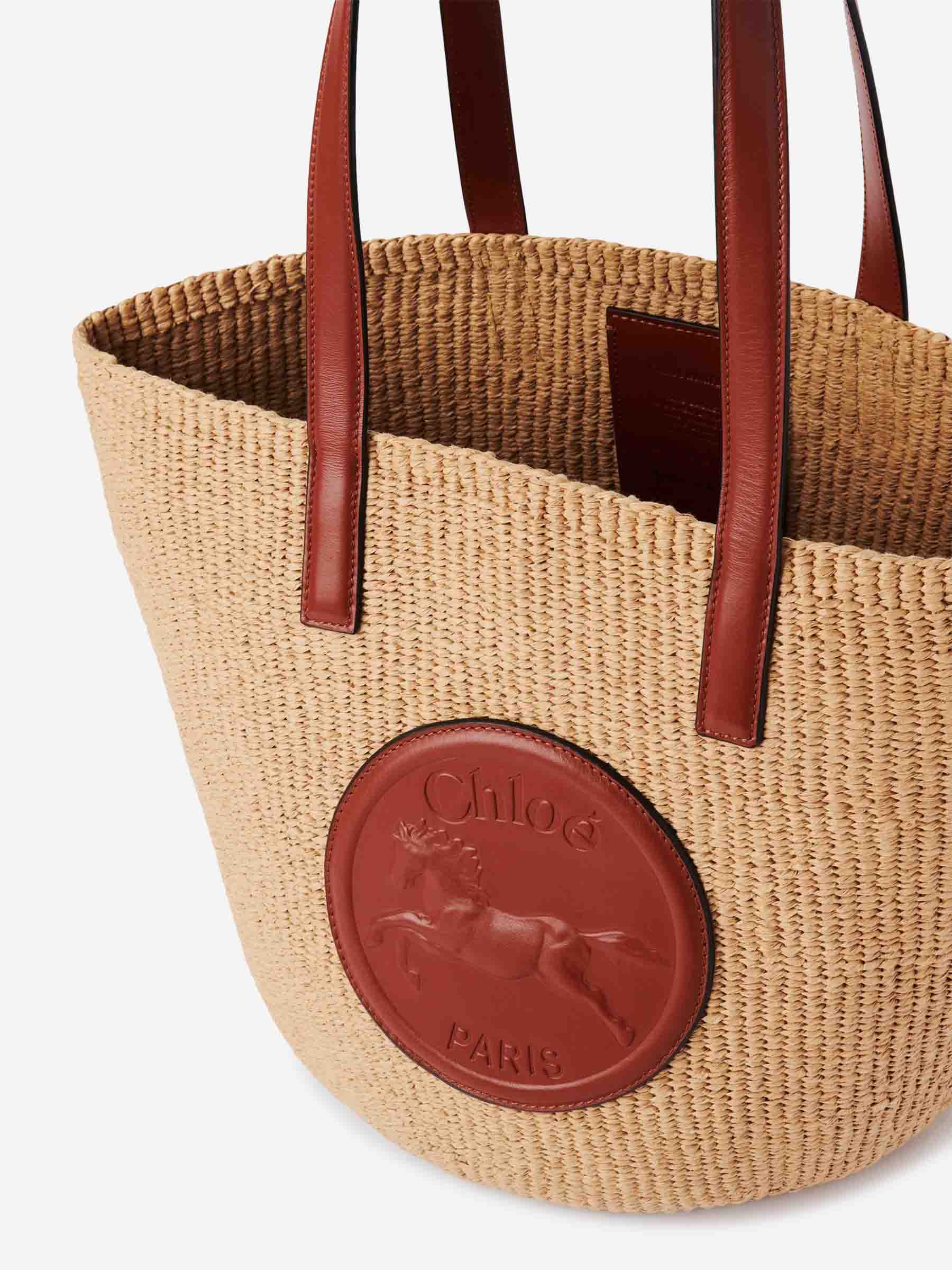 Horse Medal Raffia Tote Bag Chloe оригінал – Купити в Україні – збільшений вид