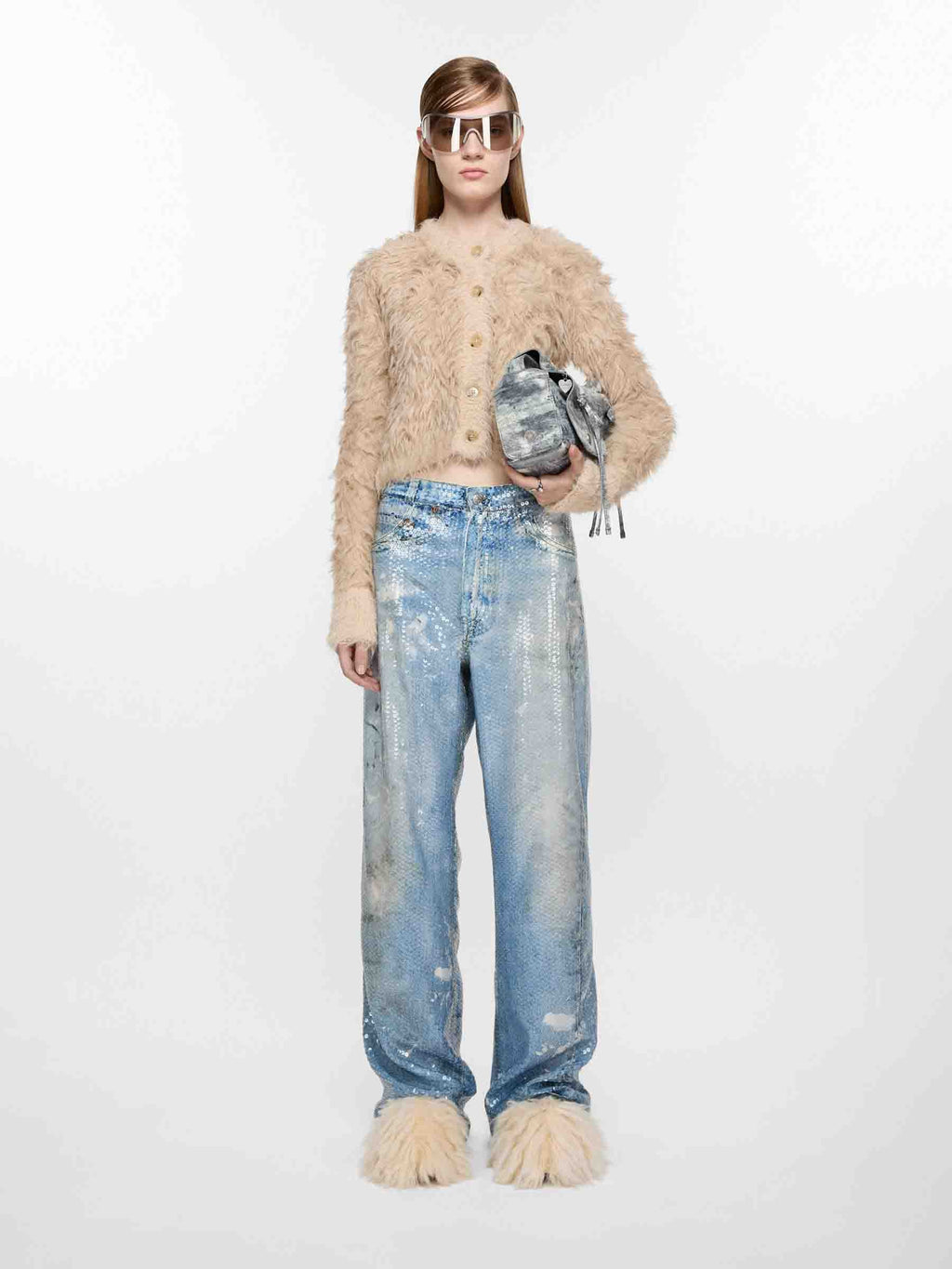 Dirty Snow Shoulder Bag Acne studios – Гарантія оригінальності – вид ззаду