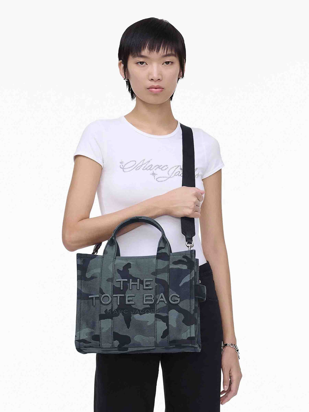 The Camo Jacquard Medium Tote Bag Marc jacobs – Гарантія оригінальності – вид ззаду
