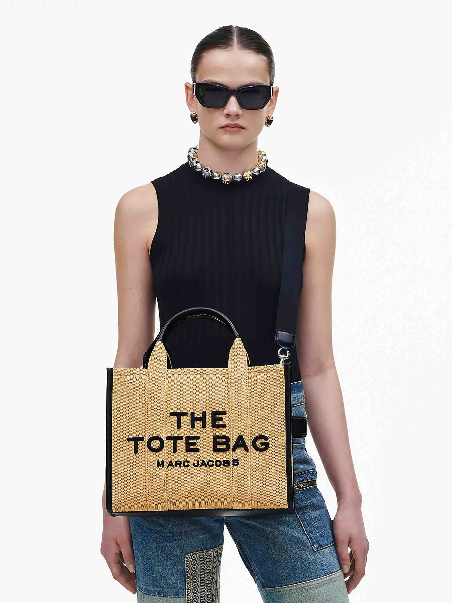 Оригінальна The Woven Medium Tote Bag Marc jacobs – вид ззаду