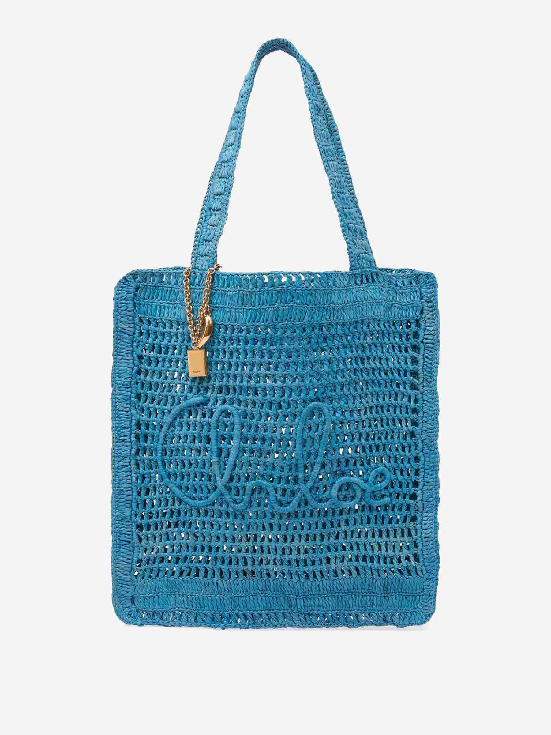 Оригінальна Raffia Tote Bag Chloe – боковий вид