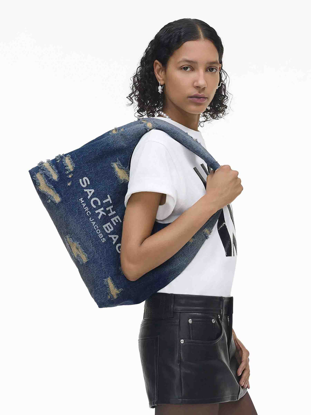 Оригінальна The Rip And Repair Denim Sack Bag Marc jacobs – вид ззаду
