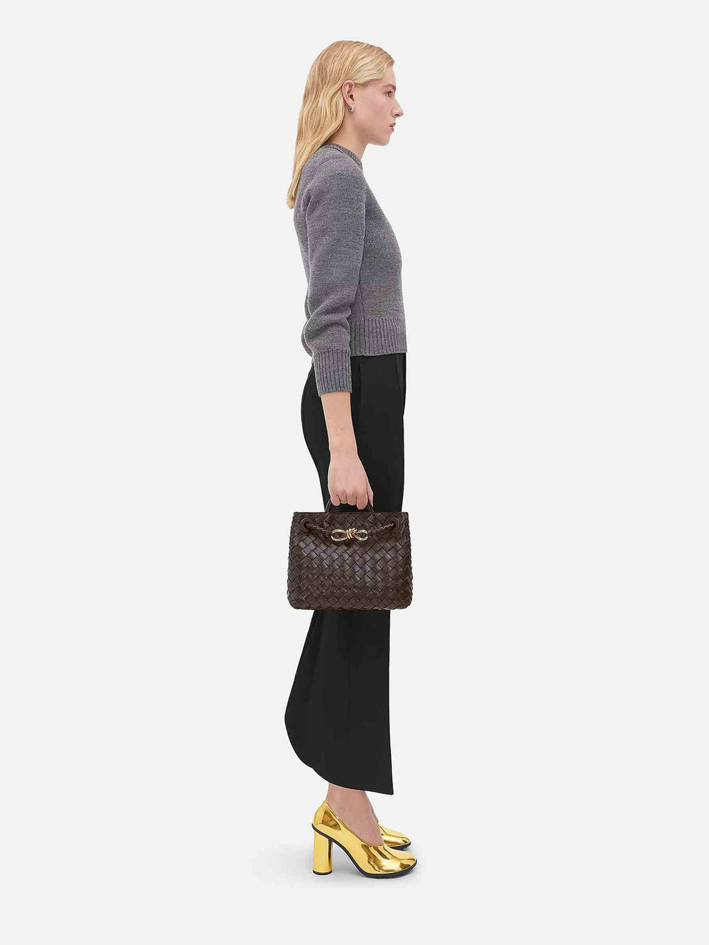 Small Andiamo Bag Bottega veneta – Гарантія оригінальності – вид ззаду