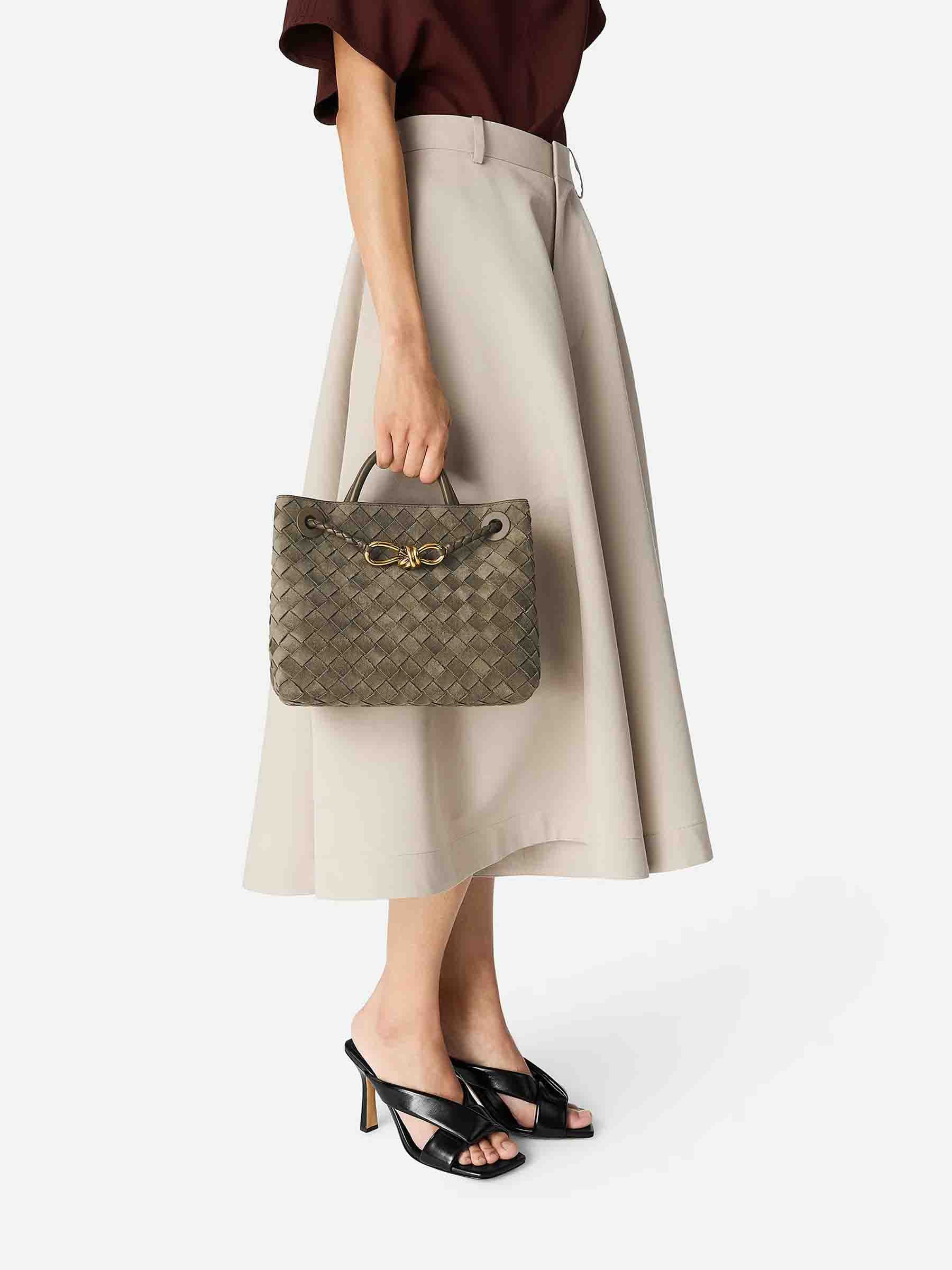 Small Andamio Handbag Bottega veneta – Гарантія оригінальності – вид ззаду