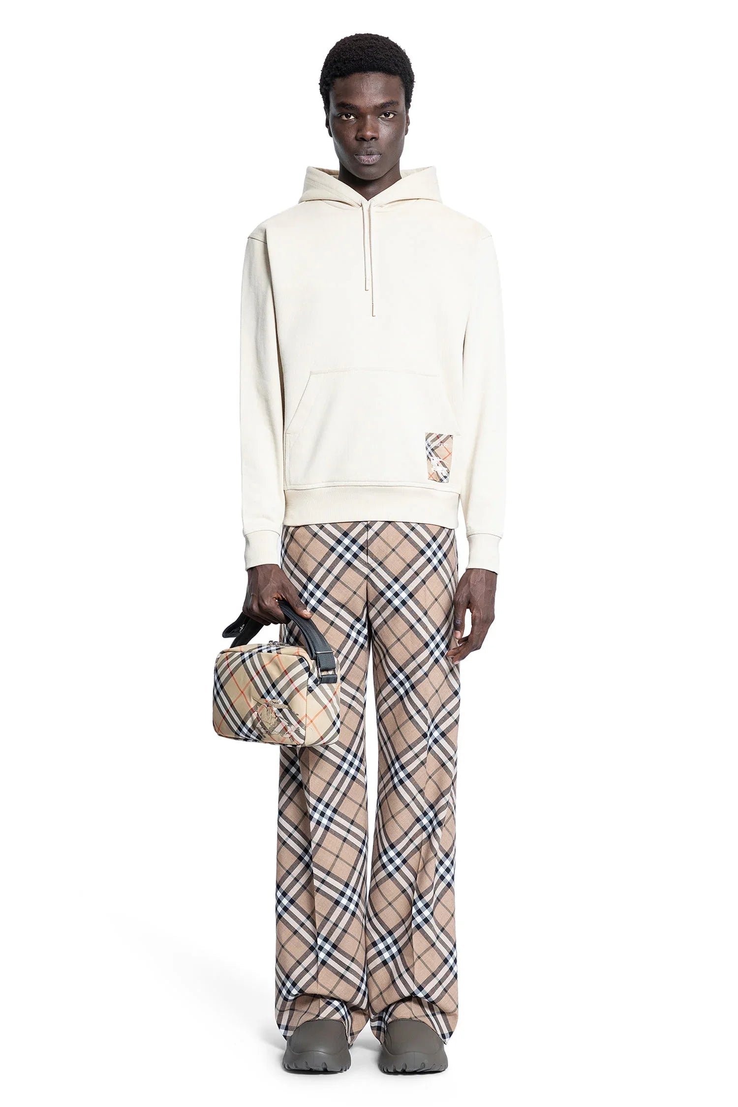 Controlla Felpa con Cappuccio in Cotone - BURBERRY