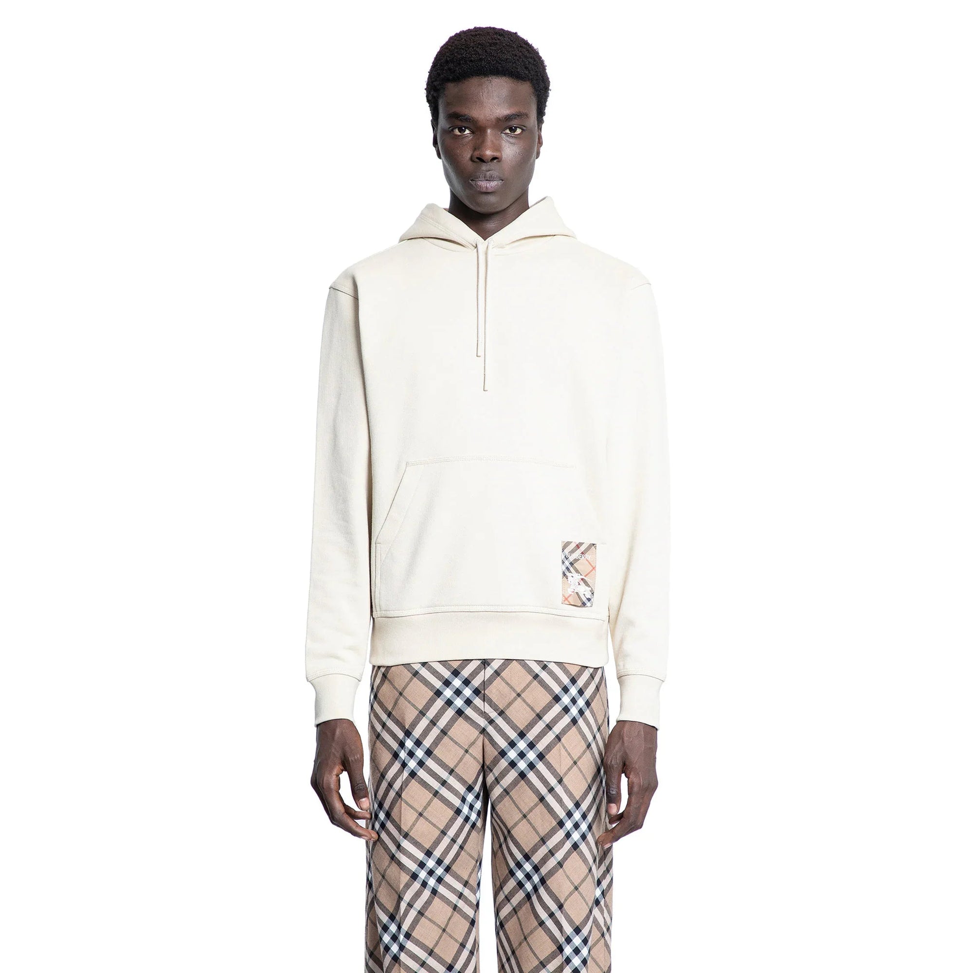 Controlla Felpa con Cappuccio in Cotone - BURBERRY