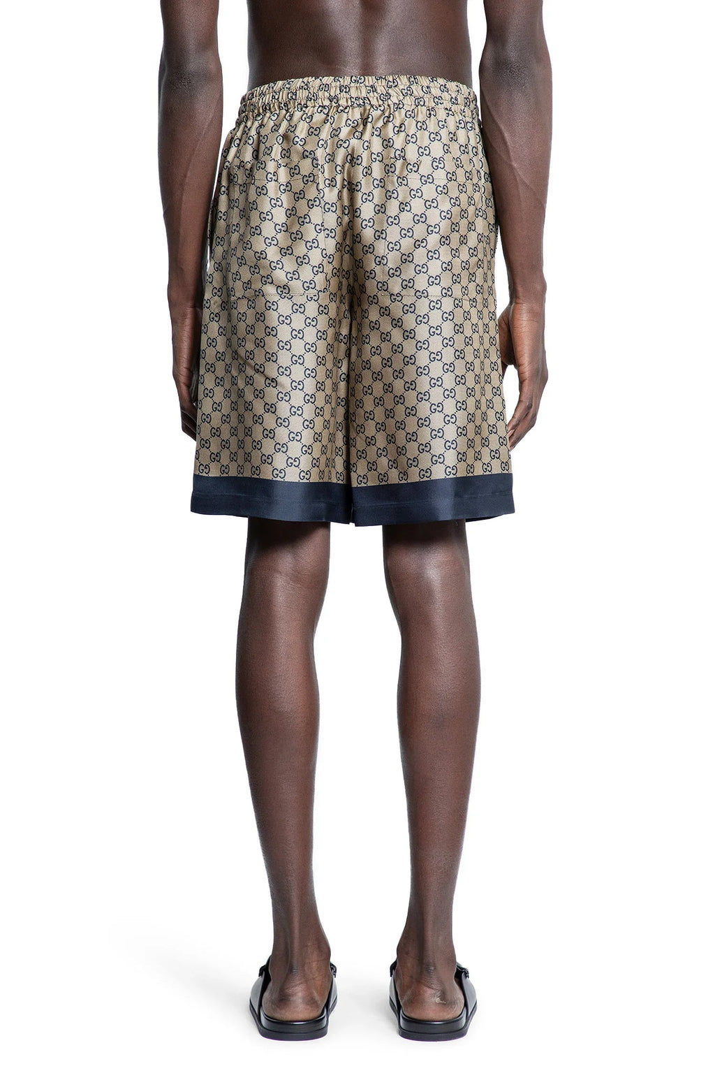 Оригінальна Printed Gg Silk Twill Shorts Gucci – збільшений вид