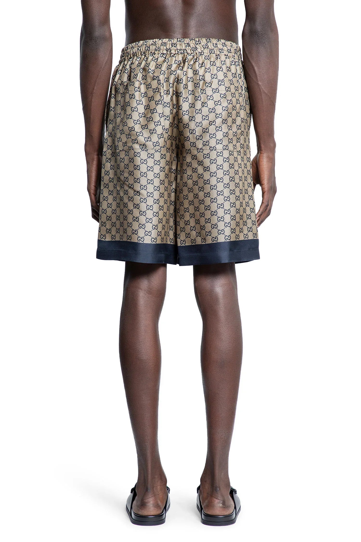 Оригінальна Printed Gg Silk Twill Shorts Gucci – збільшений вид