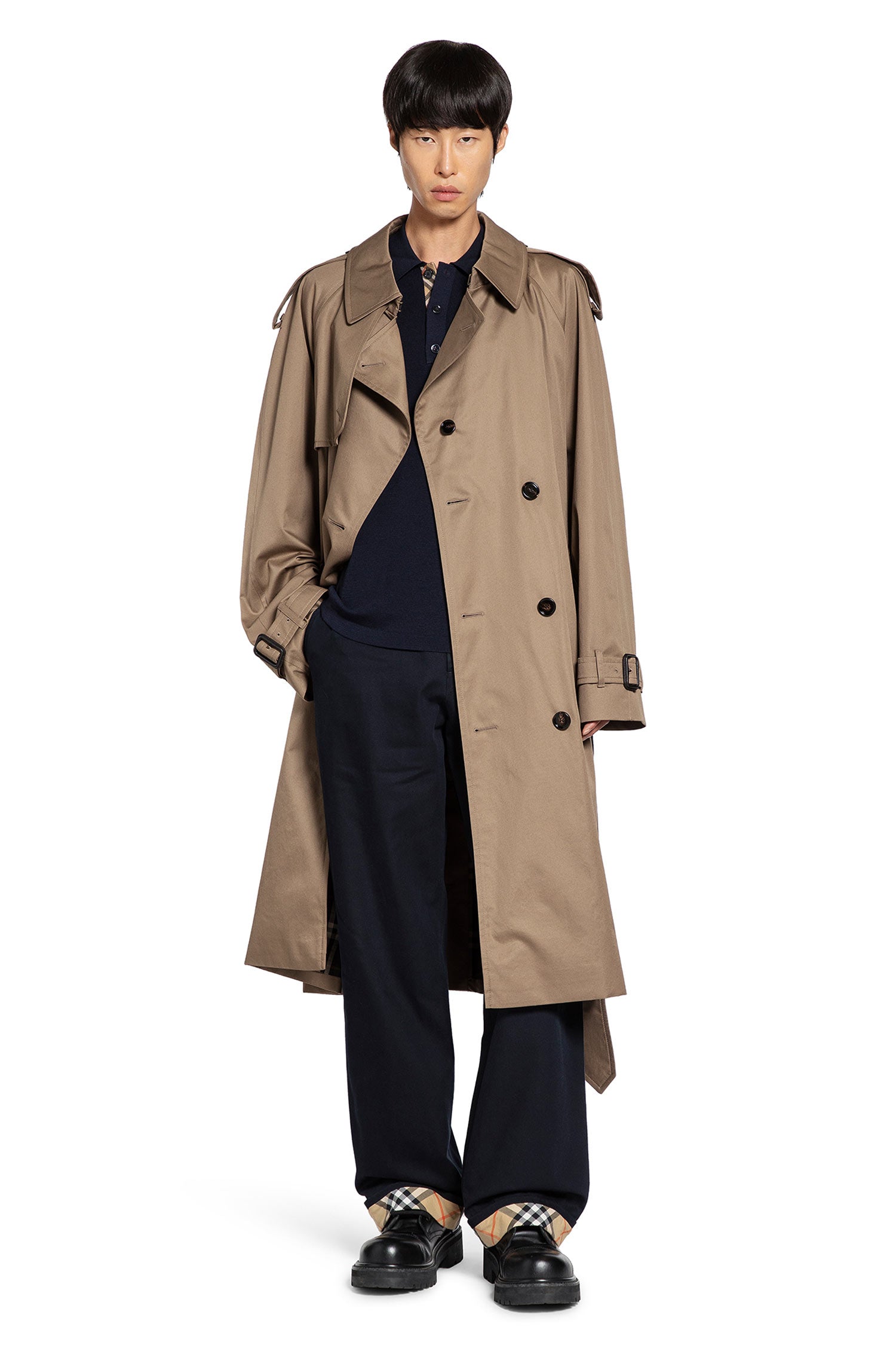 Long Gabardine Trench Coat Burberry оригінал – Купити в Україні – боковий вид