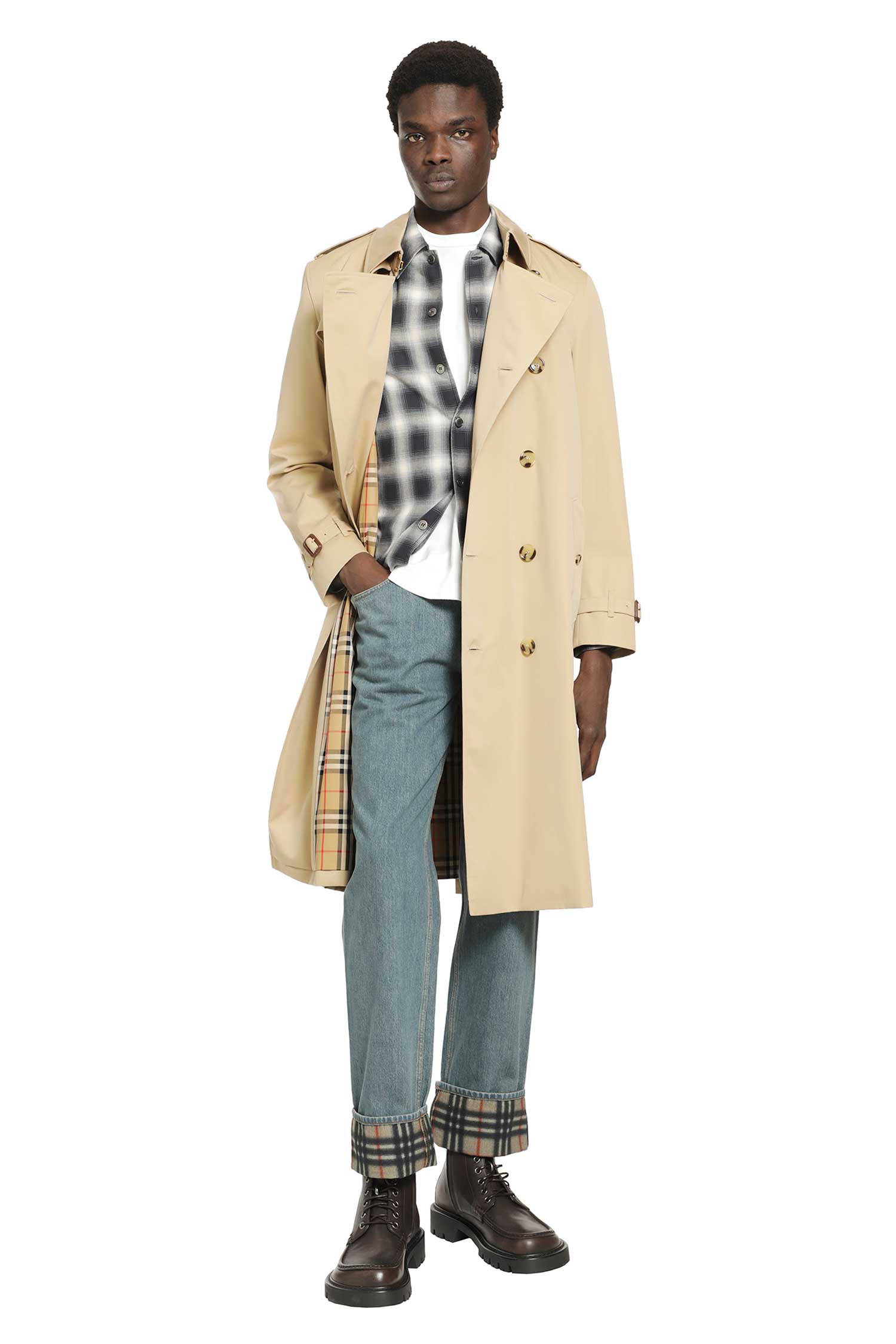 Long Kensington Heritage Trench Coat Burberry оригінал – Купити в Україні – боковий вид