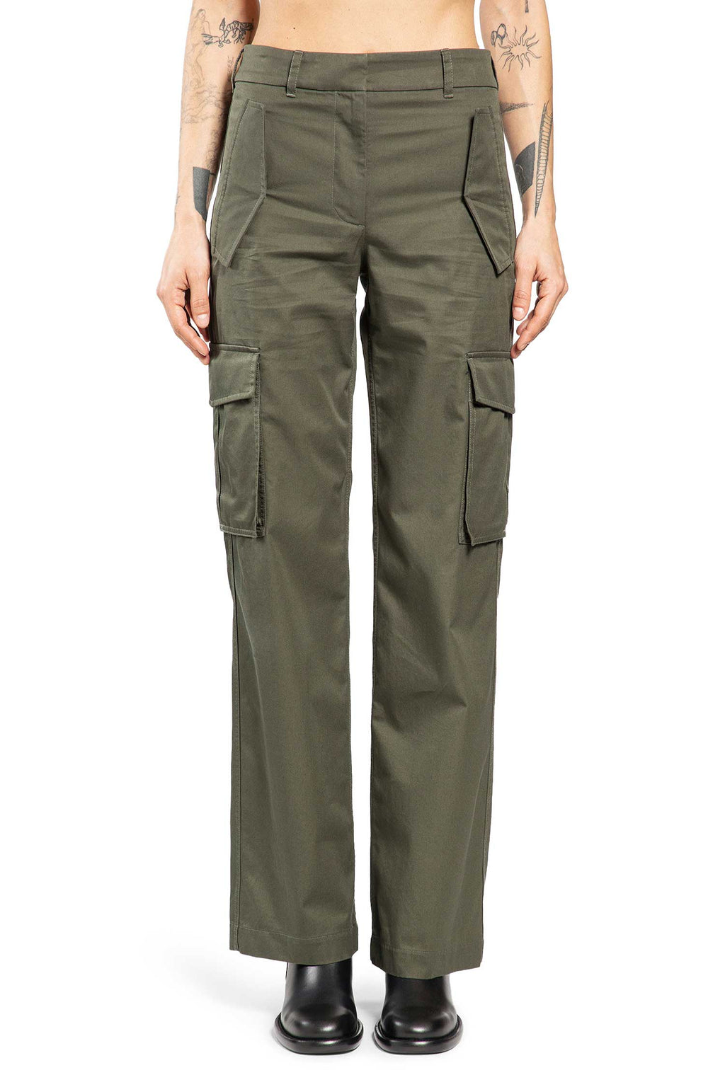 Check Trim Gabardine Cargo Trousers Burberry оригінал – Купити в Україні – вид ззаду