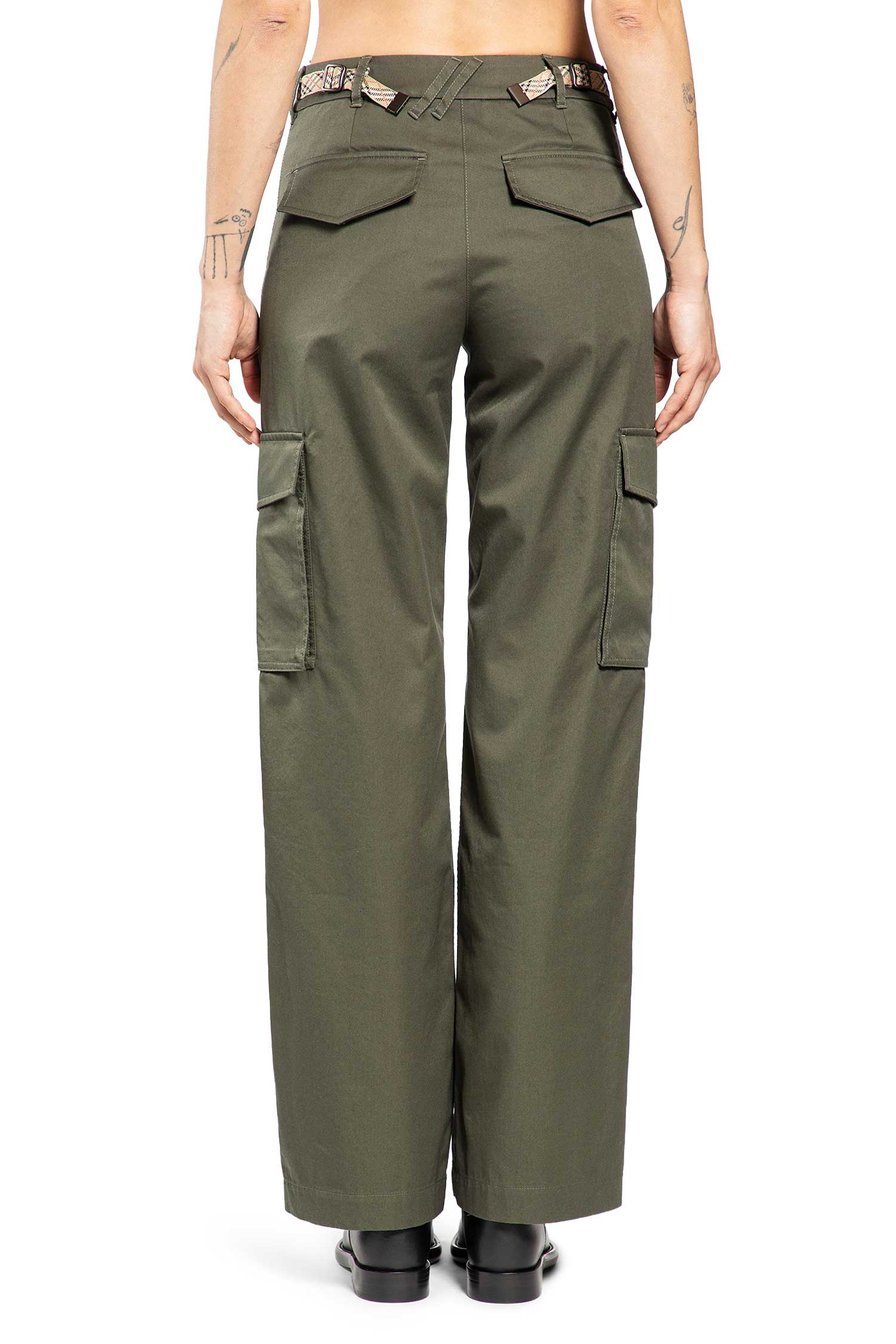 Check Trim Gabardine Cargo Trousers Burberry оригінал – Купити в Україні – збільшений вид