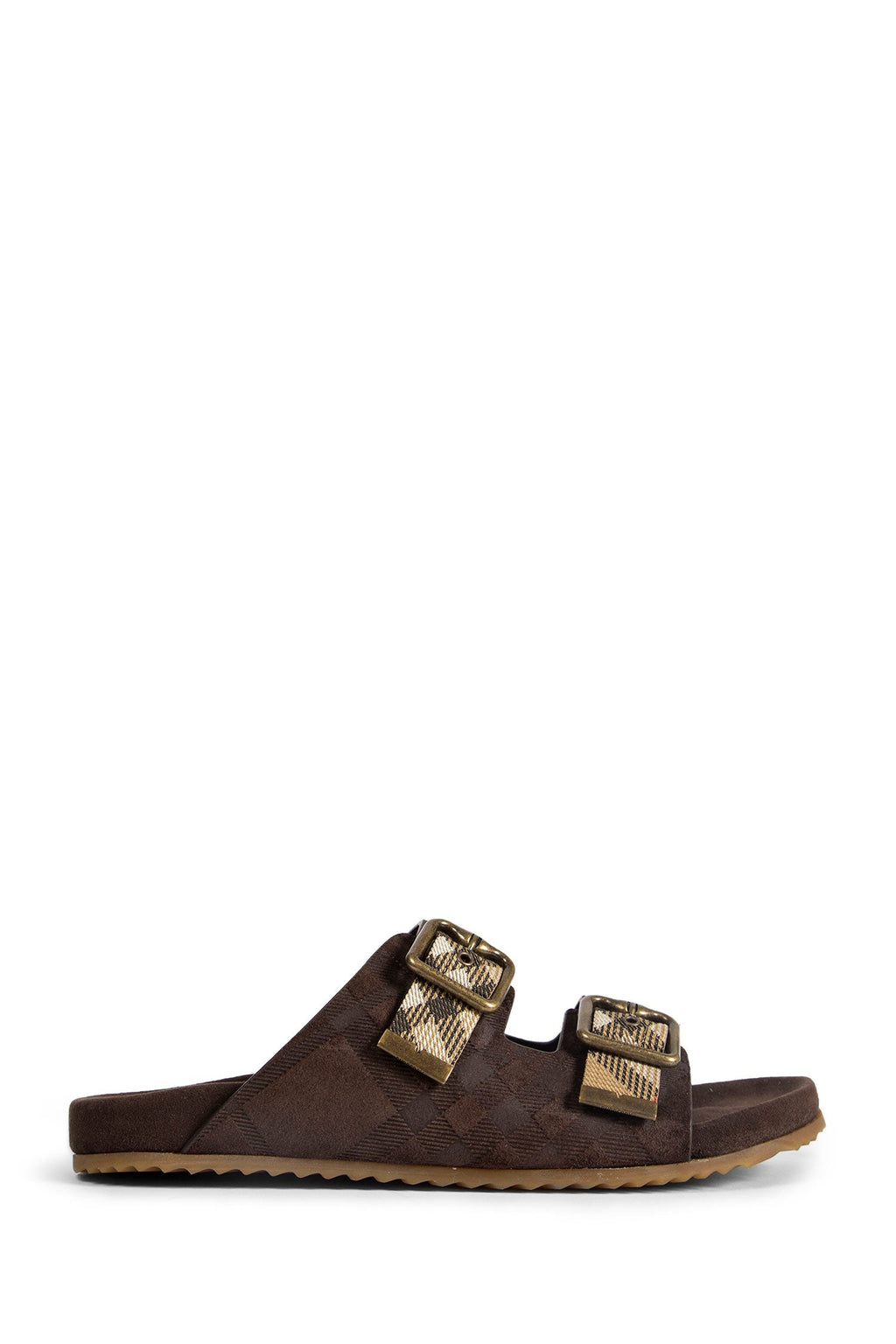 Double Bouckle Checked Sandals Burberry – Гарантія оригінальності – боковий вид