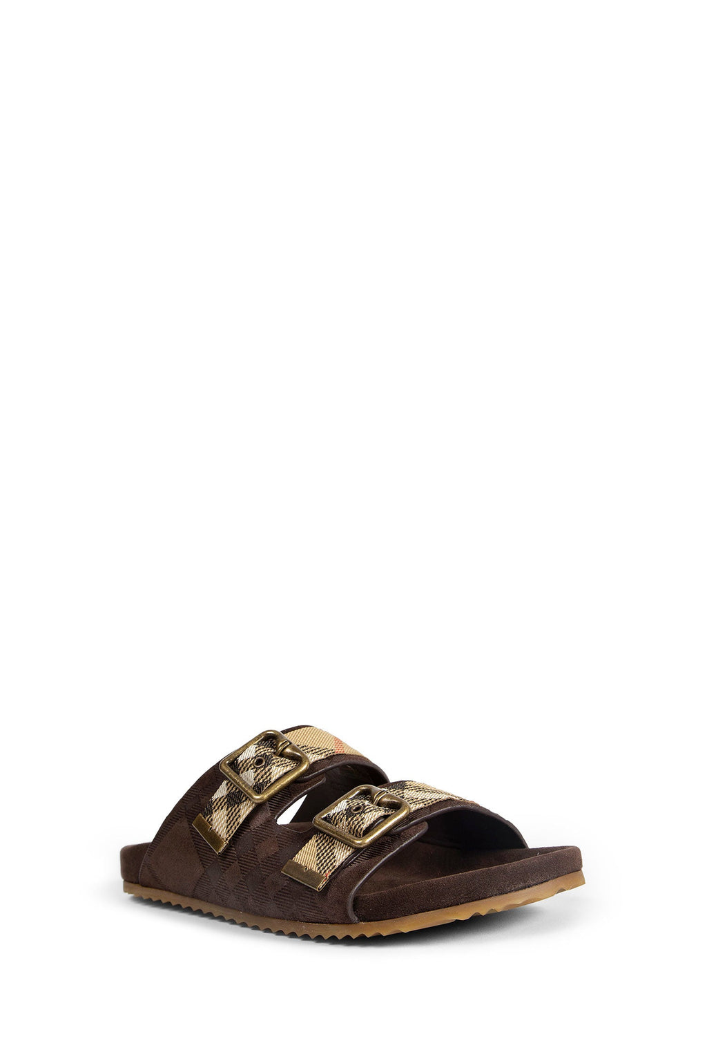 Double Bouckle Checked Sandals Burberry – Гарантія оригінальності – вид ззаду