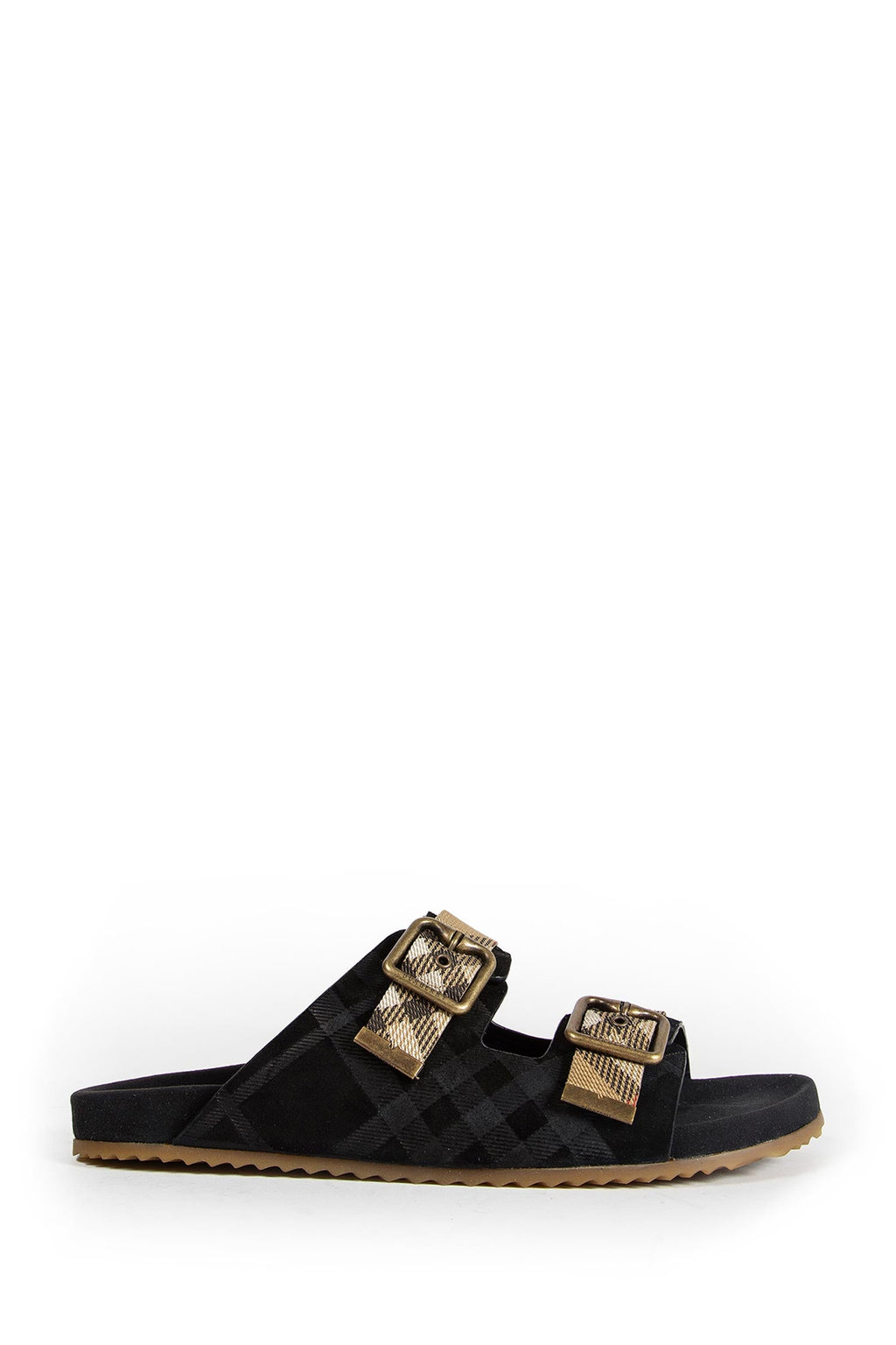 Double Buckle Checked Sandals Burberry оригінал – Купити в Україні – боковий вид