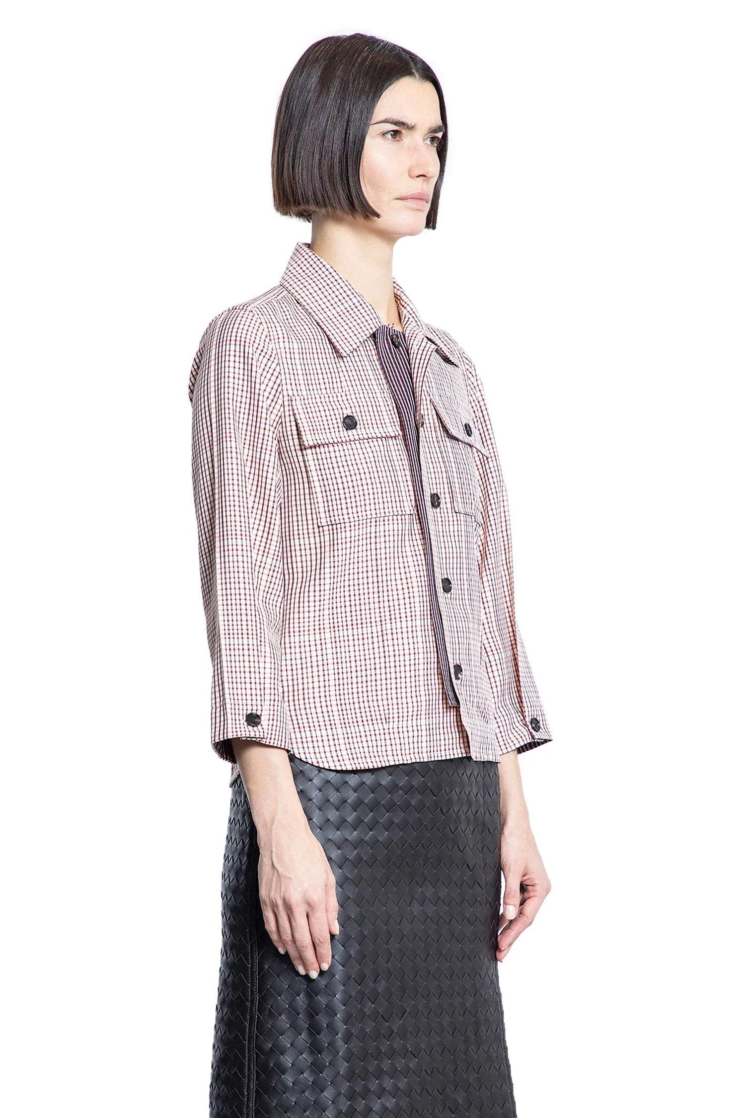 Оригінальна Check Viscose Shirt Bottega veneta – вид ззаду