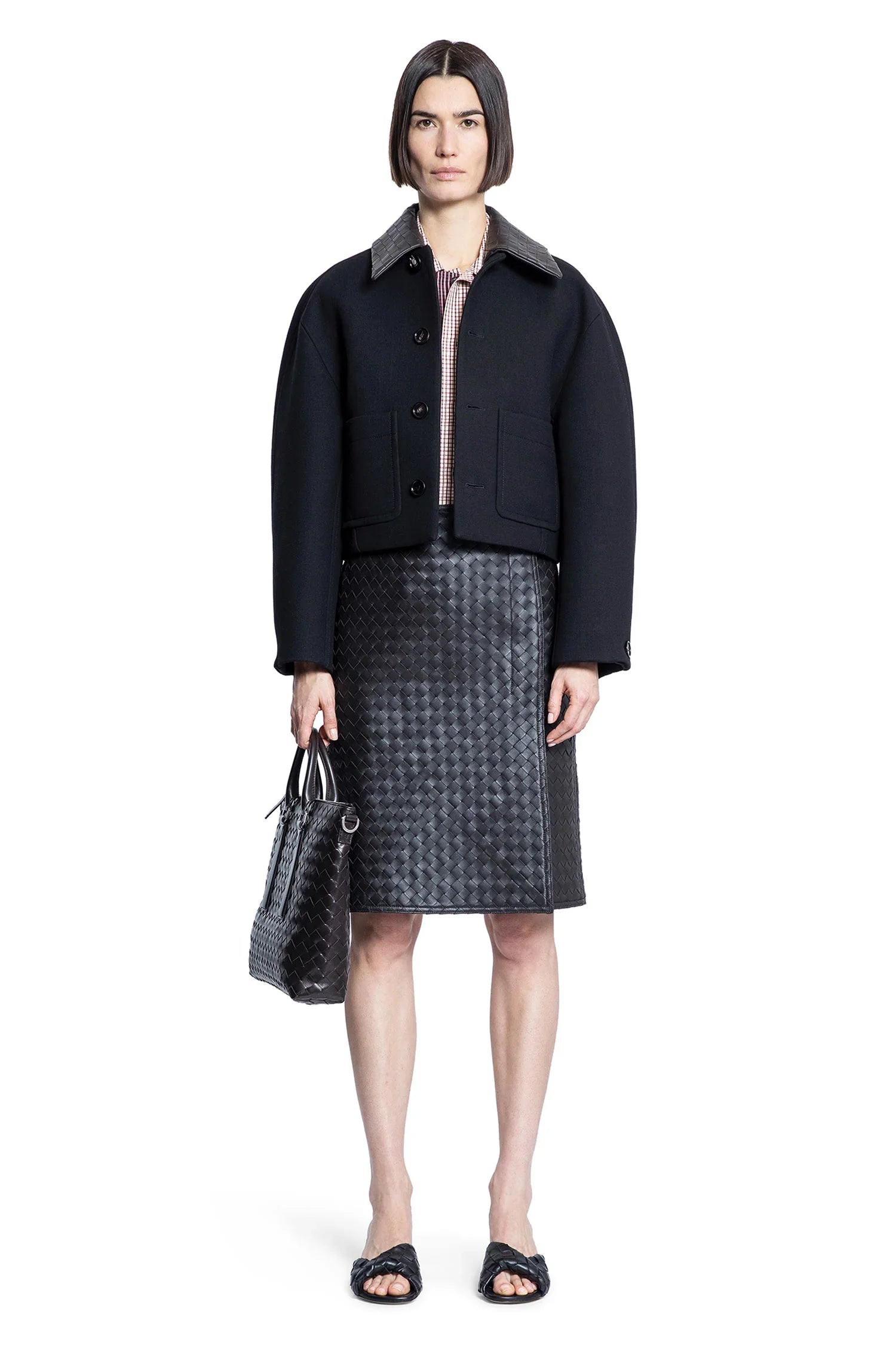 Оригінальна Check Viscose Shirt Bottega veneta – збільшений вид