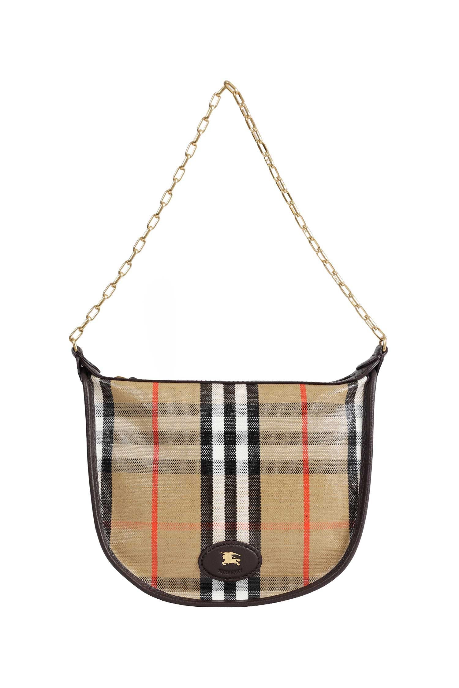 Оригінальна Mini Highlands Chain Bag Burberry – боковий вид