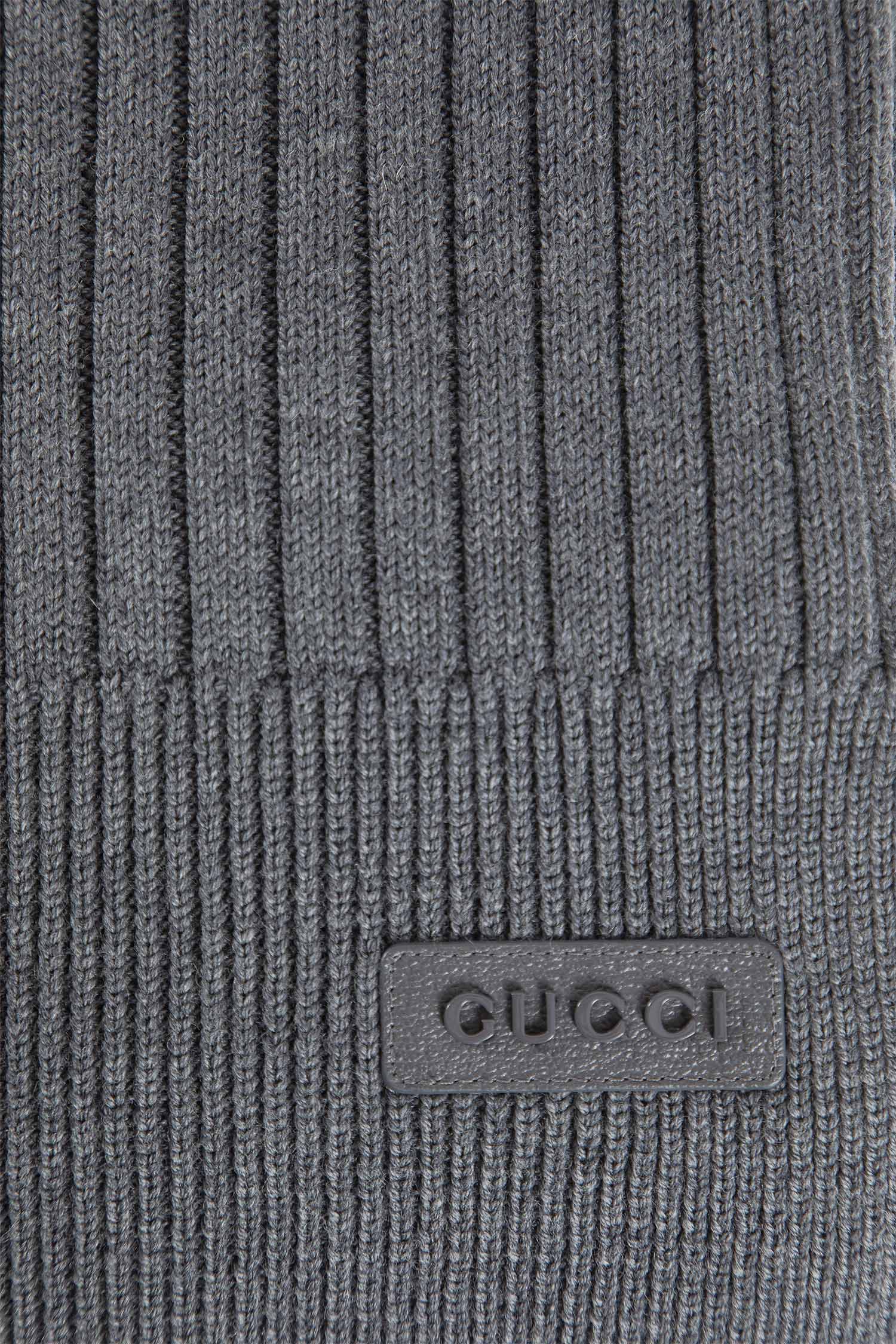 Оригінальна Rib Knit Wool Scarf Gucci – вид ззаду