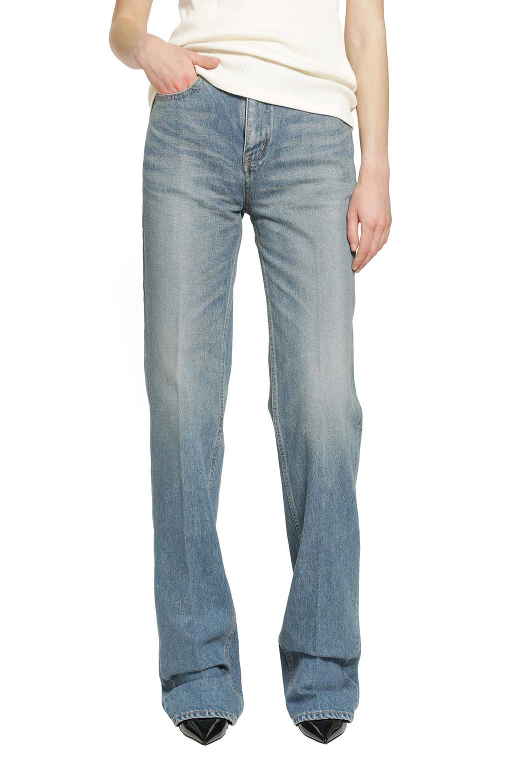 Yves Flared Jeans Saint laurent – Гарантія оригінальності – боковий вид