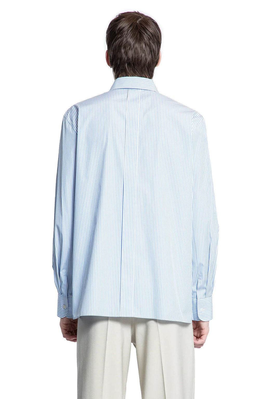 Oxford Stripe Cotton Shirt Saint laurent – Гарантія оригінальності – збільшений вид