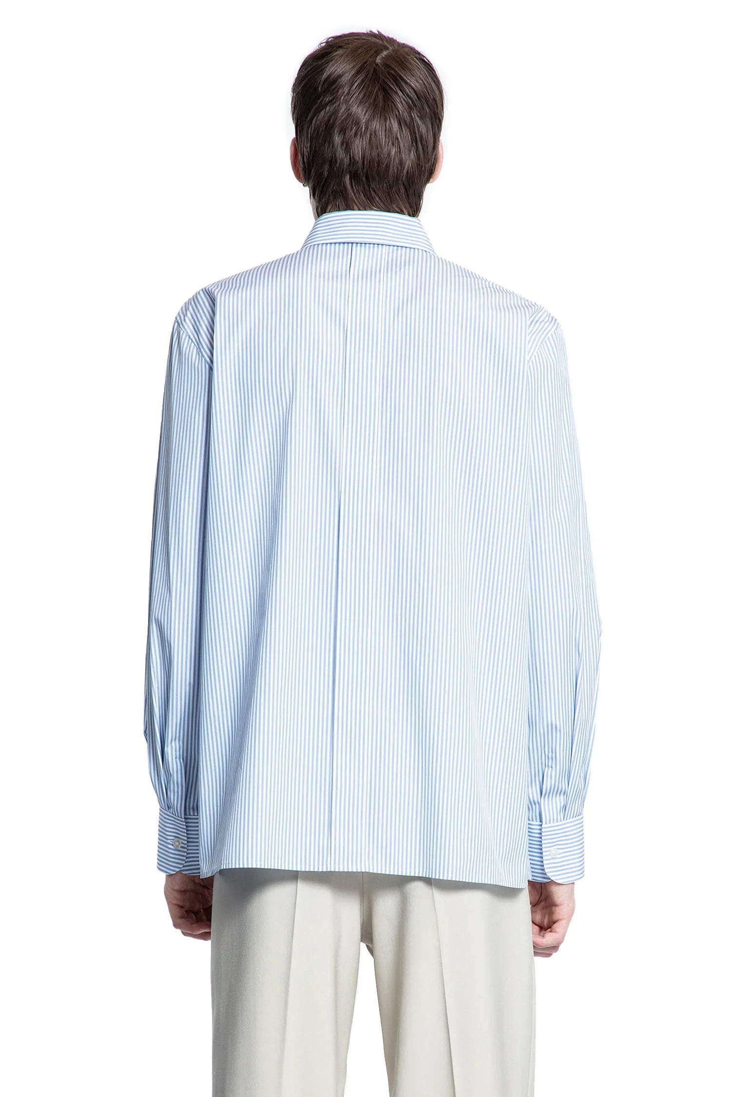 Oxford Stripe Cotton Shirt Saint laurent – Гарантія оригінальності – збільшений вид