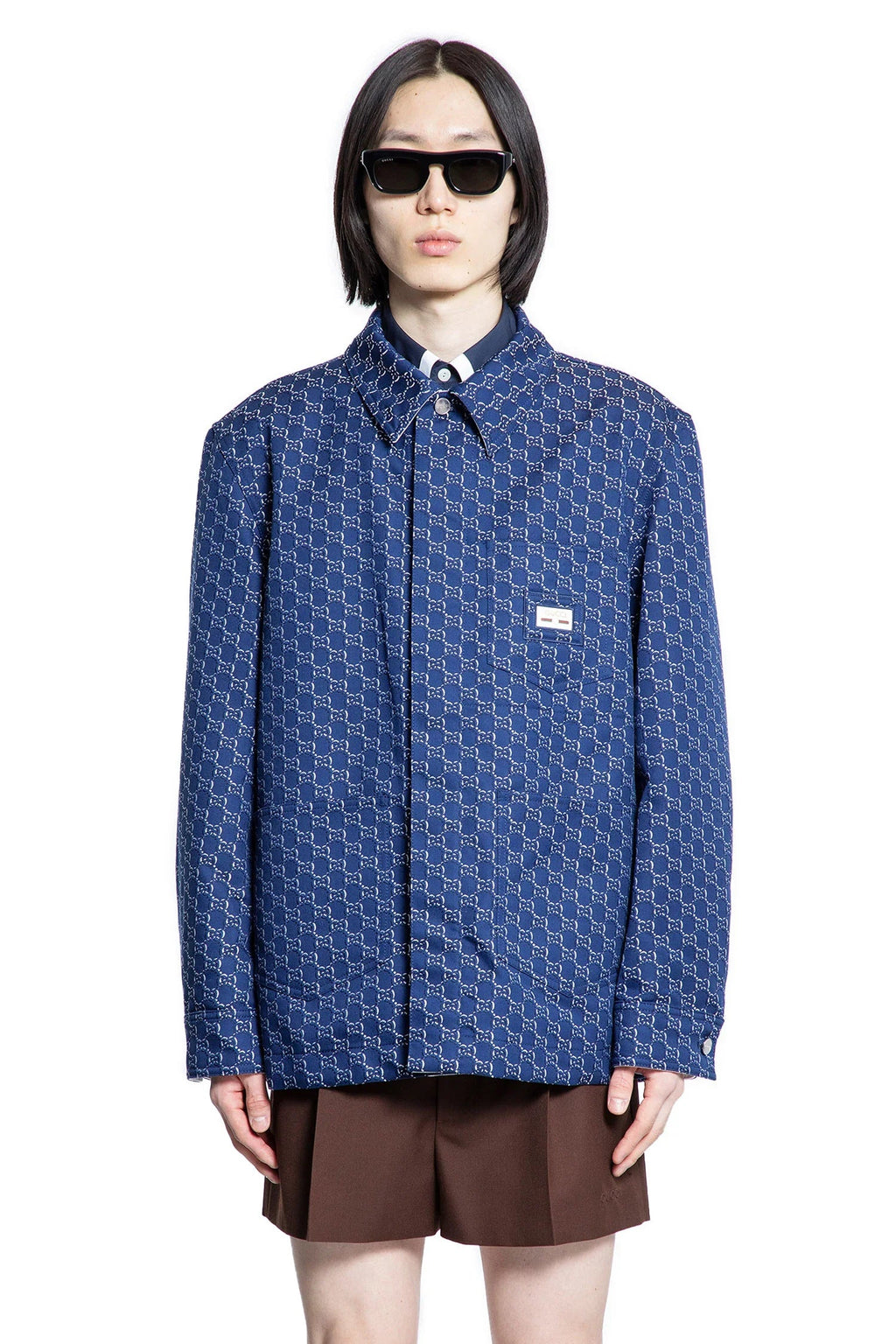Cotton Gg Jacquard Jacket Gucci – Гарантія оригінальності – вид ззаду