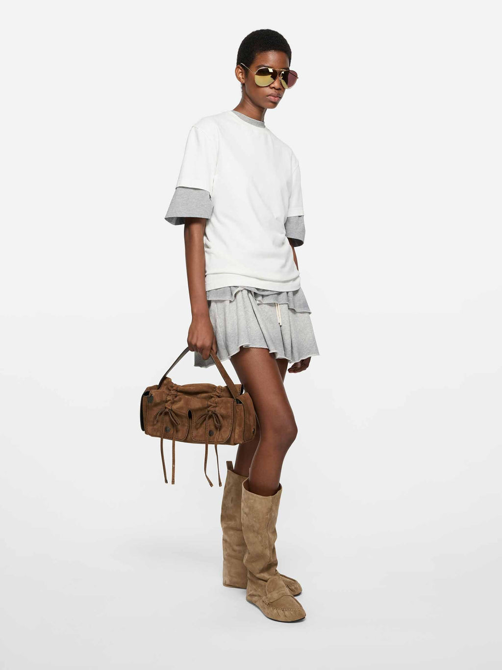 Оригінальна Suede Multipocket Bag Acne studios – вид ззаду
