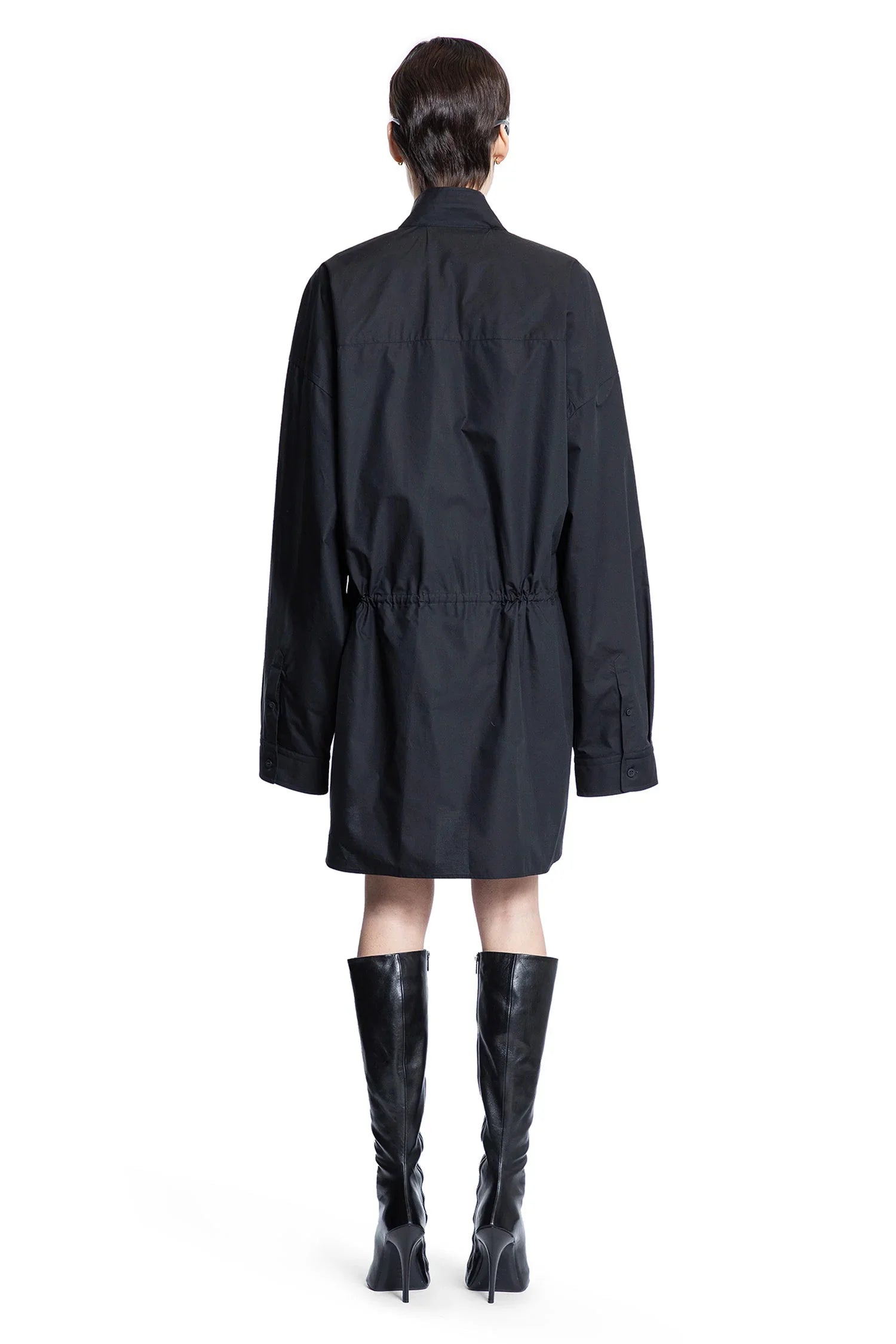Abito Mini Camicia in Popeline di Cotone - BALENCIAGA
