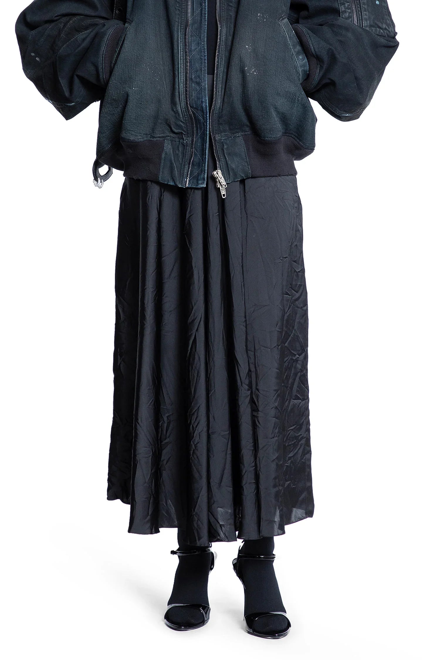 Оригінальна Asymmetric Skirt In Satin Balenciaga – боковий вид