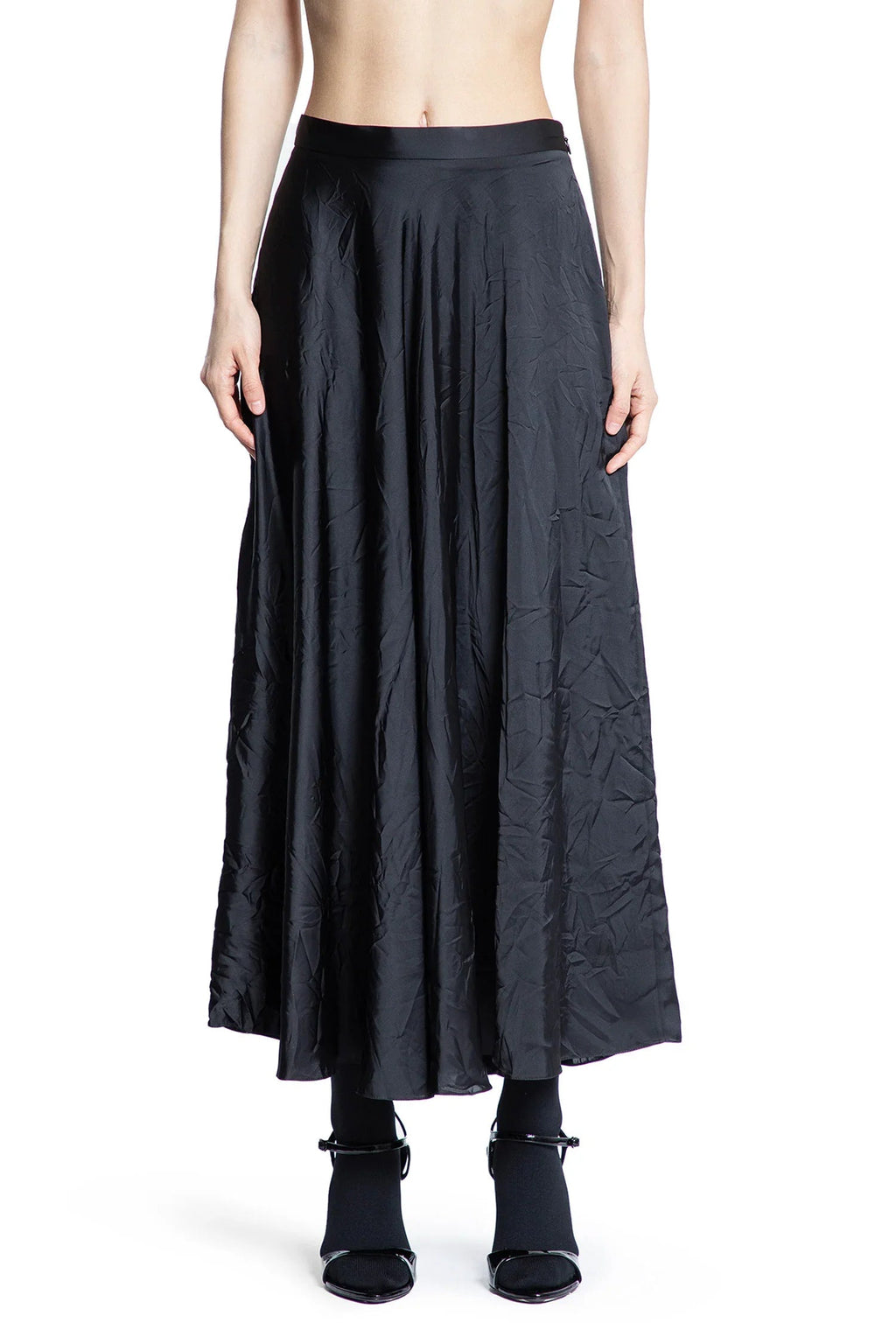 Оригінальна Asymmetric Skirt In Satin Balenciaga – вид ззаду