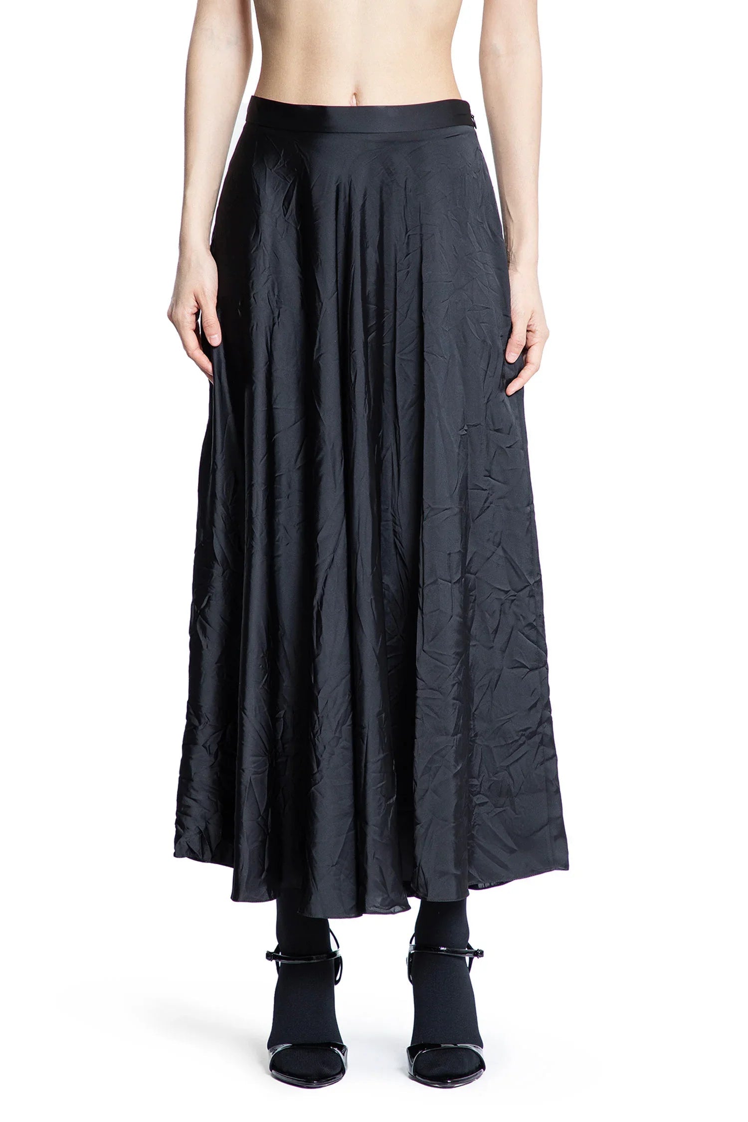 Оригінальна Asymmetric Skirt In Satin Balenciaga – вид ззаду
