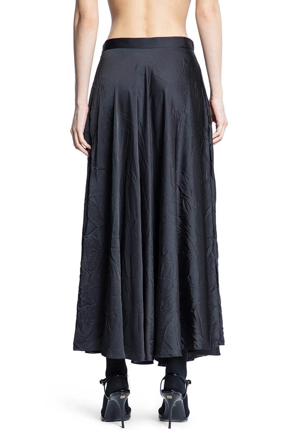 Оригінальна Asymmetric Skirt In Satin Balenciaga – збільшений вид
