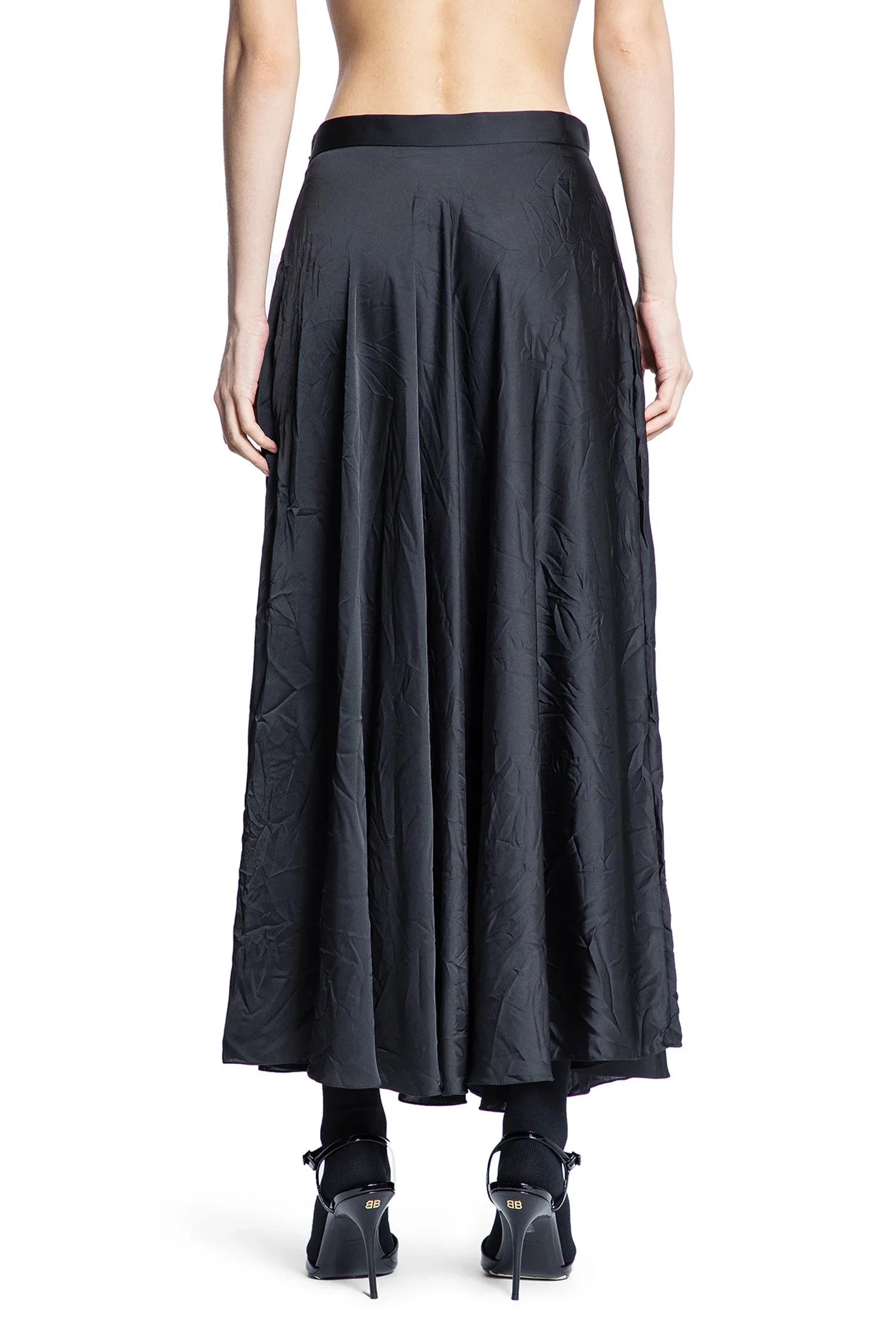 Оригінальна Asymmetric Skirt In Satin Balenciaga – збільшений вид