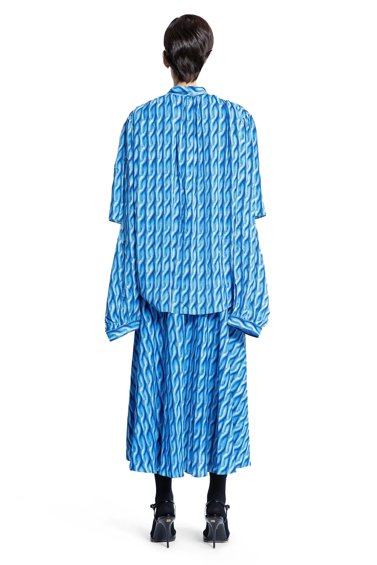 Printed Double Sleeve Dress Balenciaga оригінал – Купити в Україні – збільшений вид