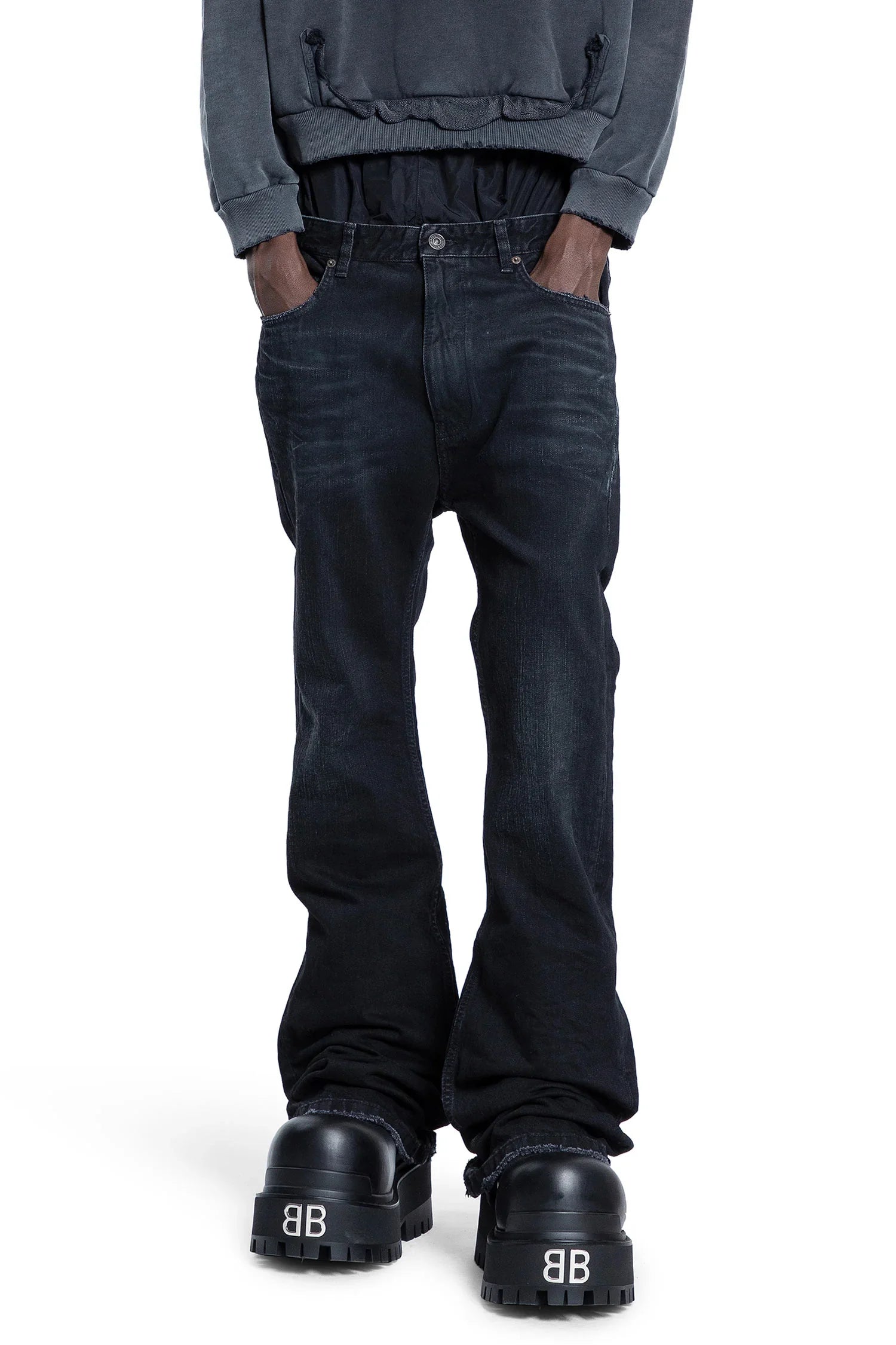 Man Black Jeans Balenciaga – Гарантія оригінальності – боковий вид