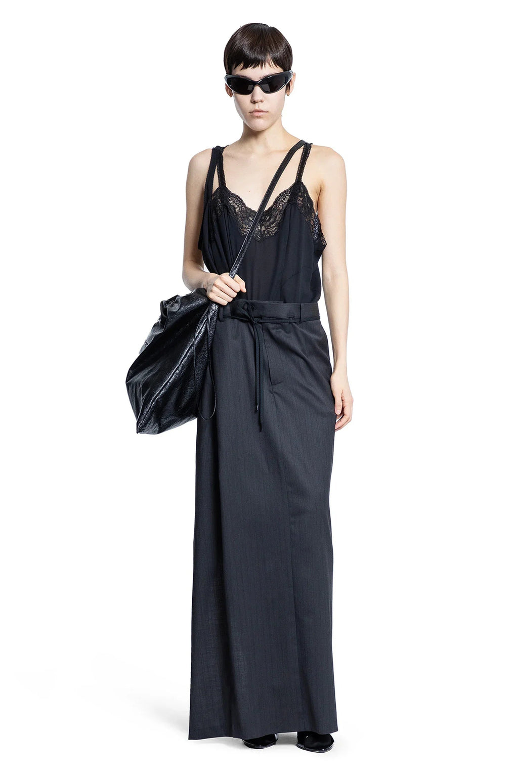 Оригінальна Patched Slip Dress In Technical Georgette Balenciaga – боковий вид