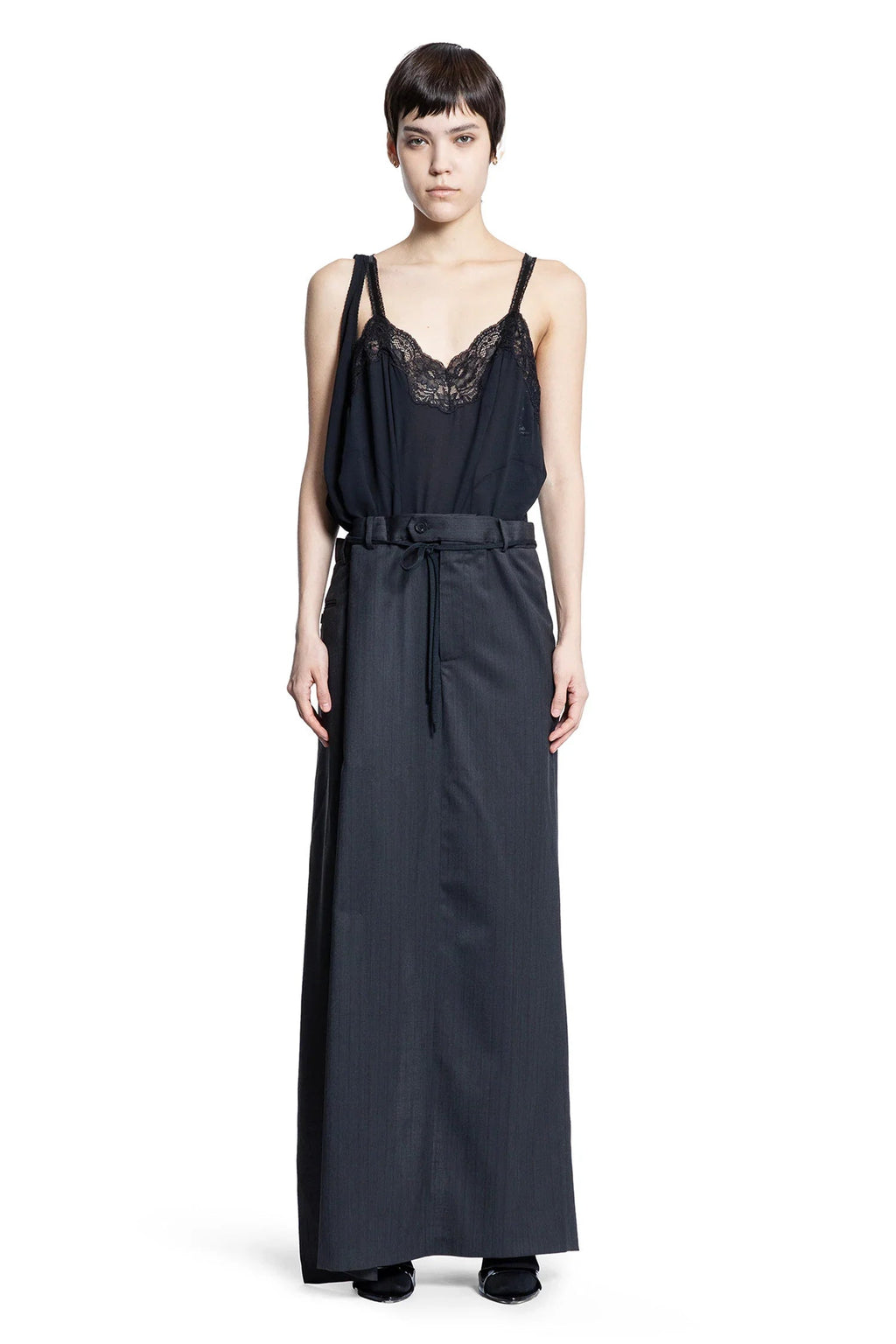 Оригінальна Patched Slip Dress In Technical Georgette Balenciaga – вид ззаду