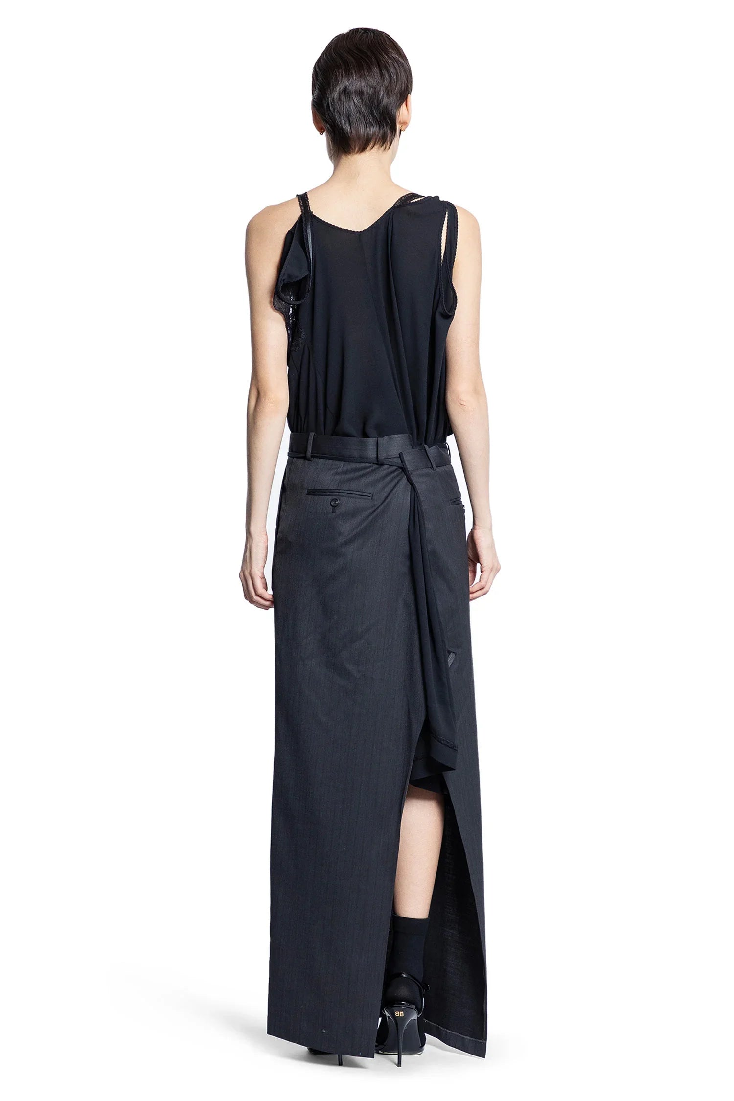 Оригінальна Patched Slip Dress In Technical Georgette Balenciaga – збільшений вид
