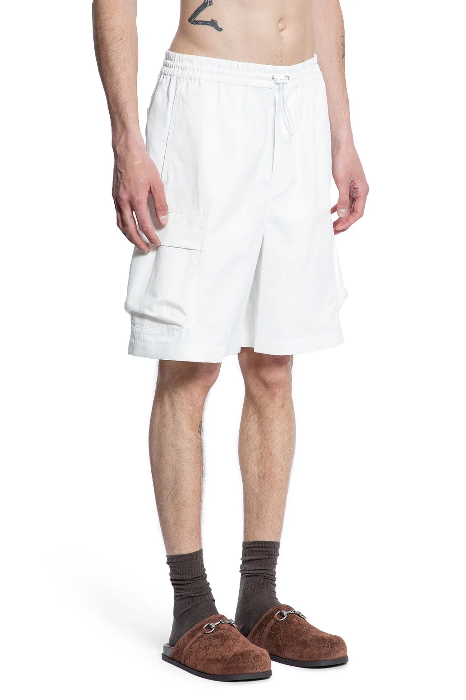 Оригінальна Web Cotton Ripstop Cargo Shorts Gucci – детальний вид