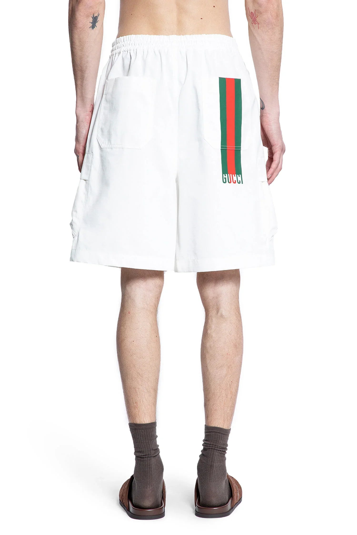 Оригінальна Web Cotton Ripstop Cargo Shorts Gucci – збільшений вид