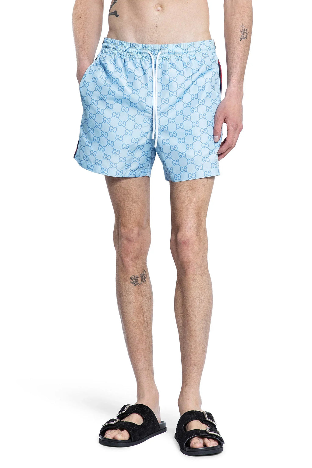 Оригінальна Gg Poplin Tech Swim Shorts Gucci – боковий вид