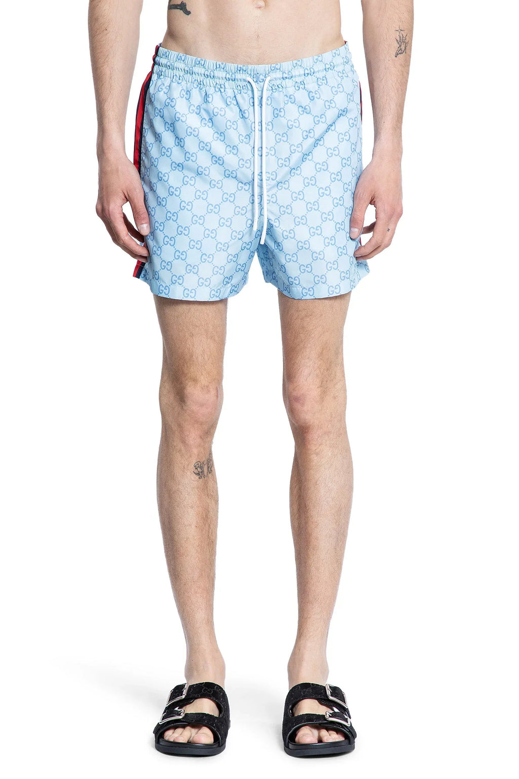 Оригінальна Gg Poplin Tech Swim Shorts Gucci – вид ззаду