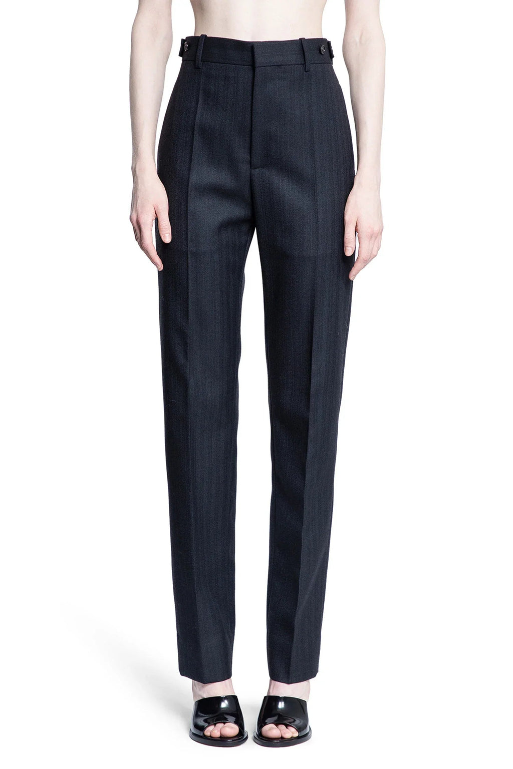 Оригінальна Subtle Striped Wool Pants Bottega veneta – вид ззаду