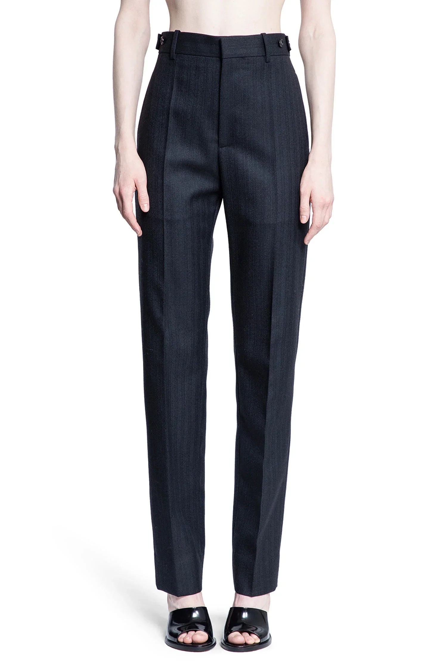 Оригінальна Subtle Striped Wool Pants Bottega veneta – вид ззаду